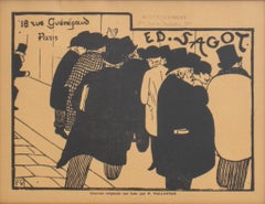 Felix Vallotton "Ed Sagot ..." Impression sur bois, 1892