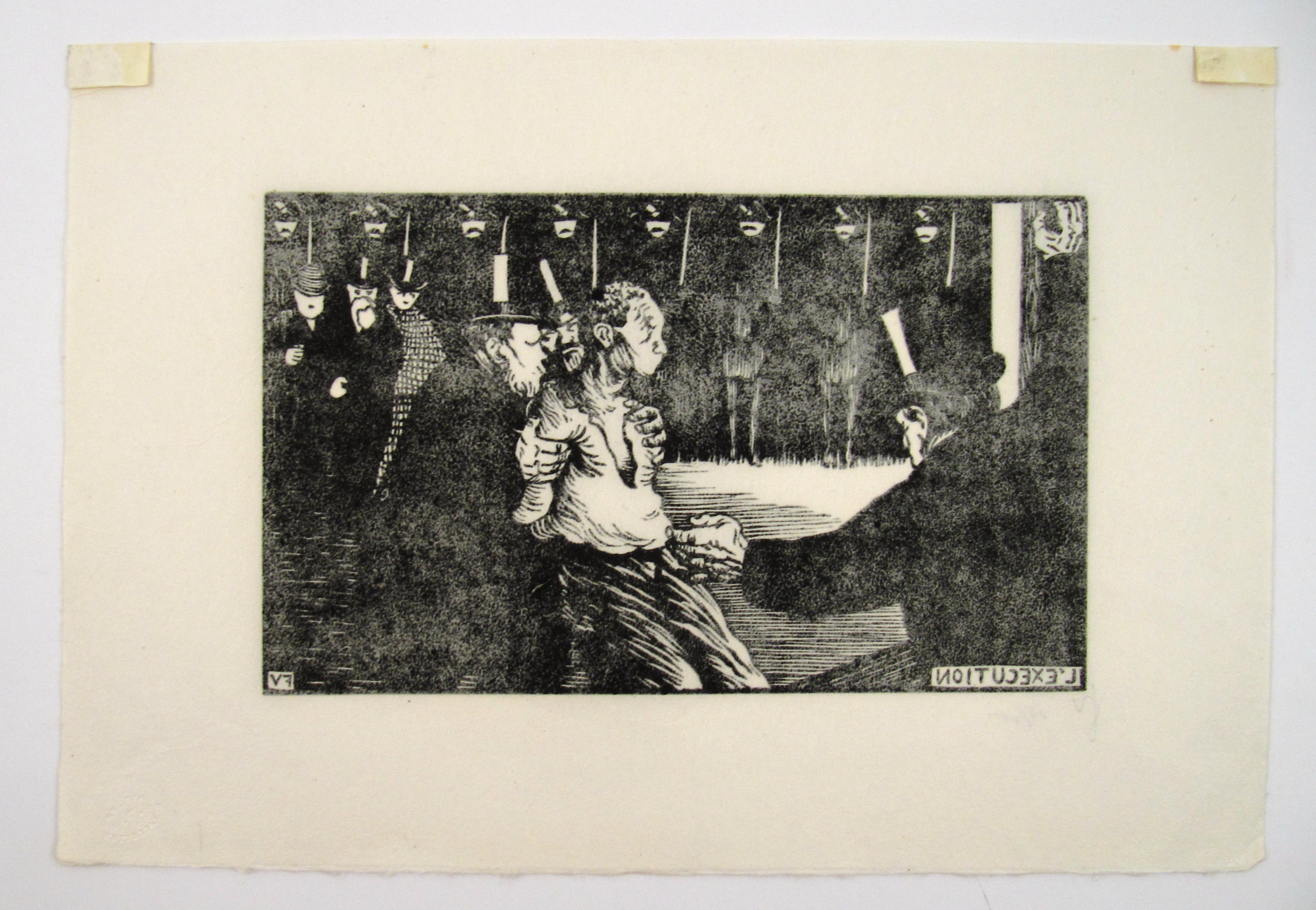 Félix Vallotton ( Suisse 1865 - 1925)  L'Exécution Gravure sur bois 18/25 , Suisse en vente 6