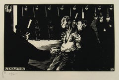 Antique Félix Vallotton ( Swiss 1865 - 1925)  L’Exécution Woodcut 18/25 , Switzerland