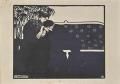 Le Confiant – Holzschnittdruck von Flix Vallotton – frühes 20. Jahrhundert