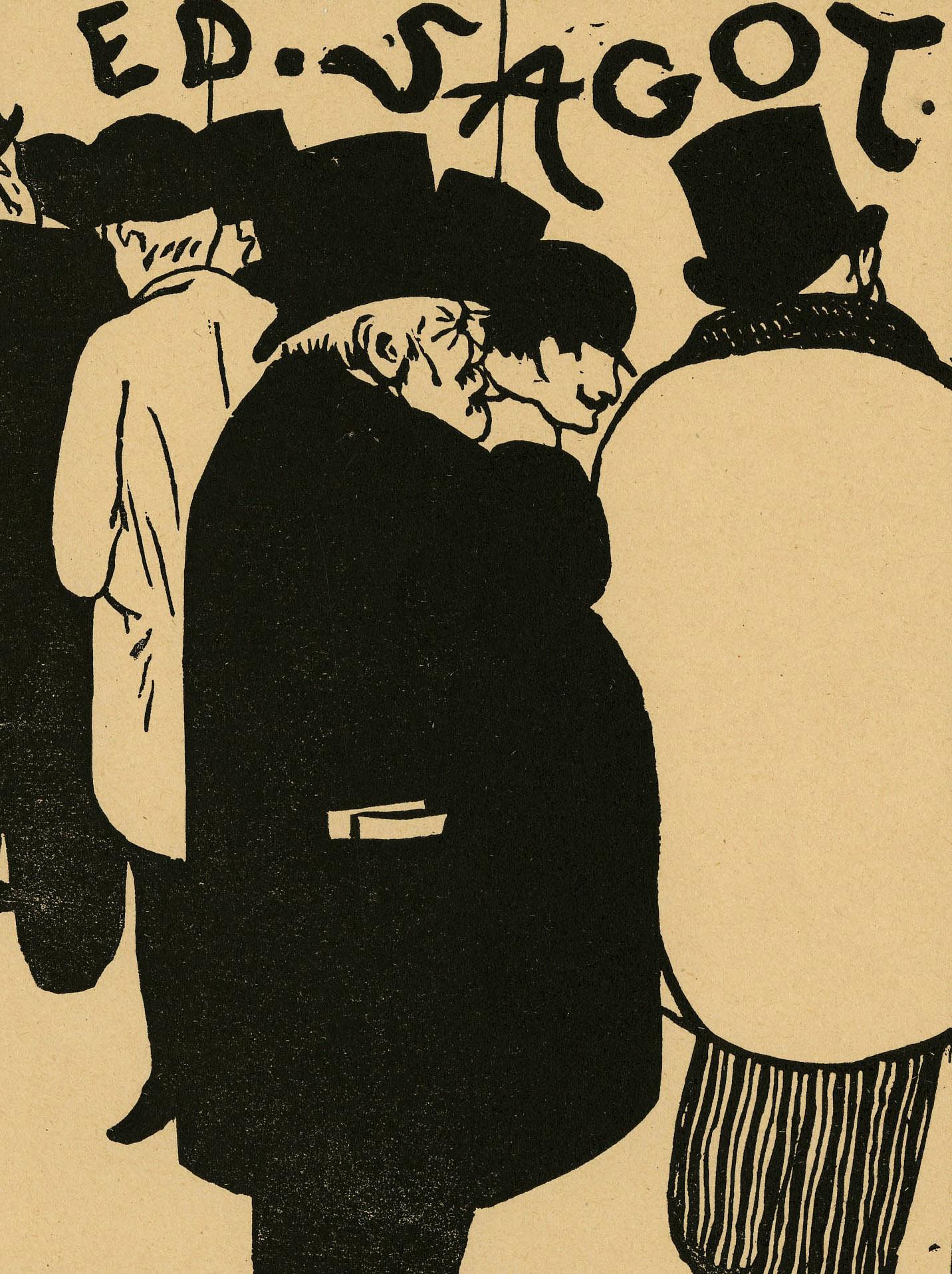 Les Amateurs d'Estampes - Print Postimpressionismo di Félix Vallotton