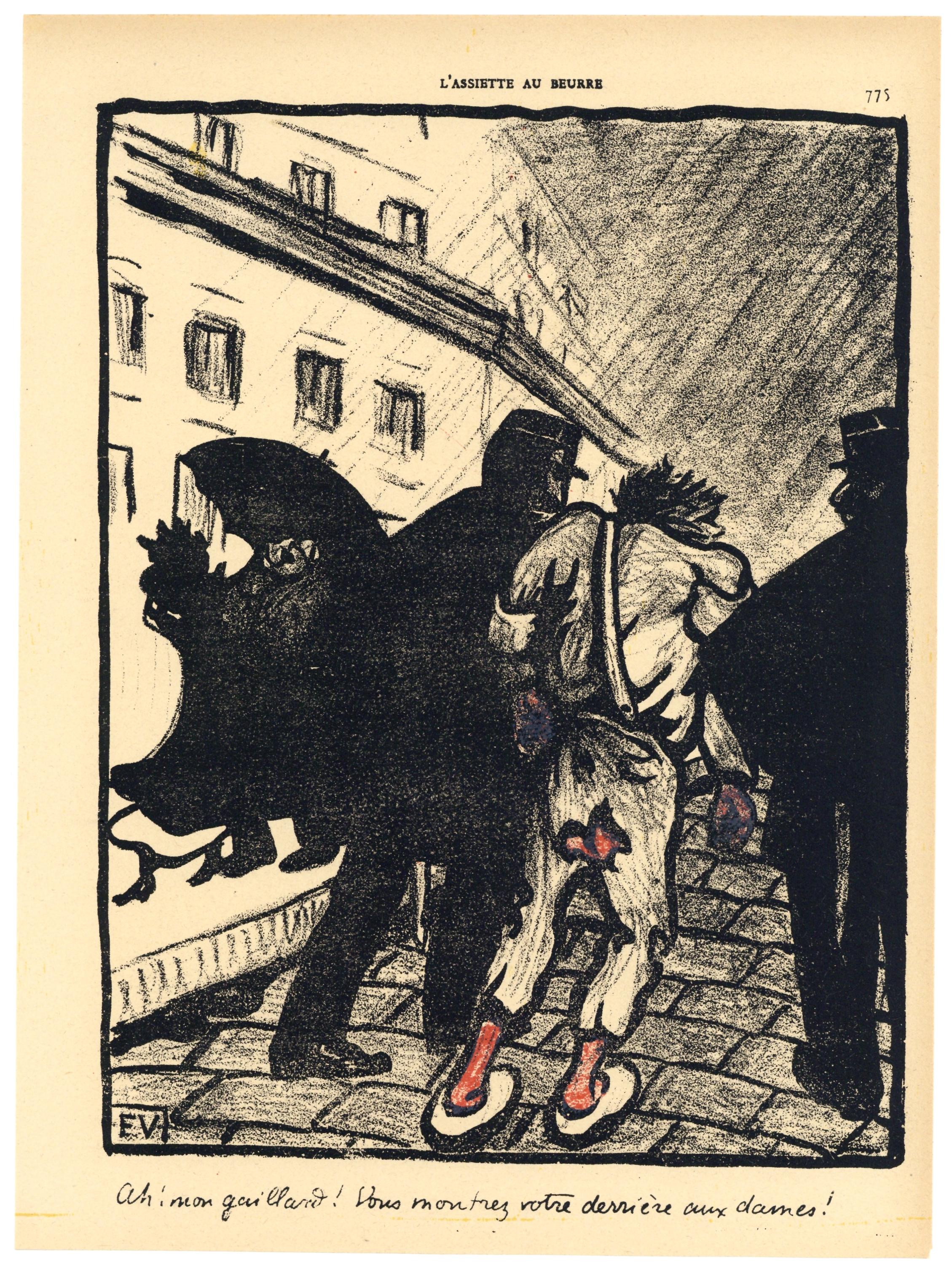 lithographie originale - Print de Félix Vallotton