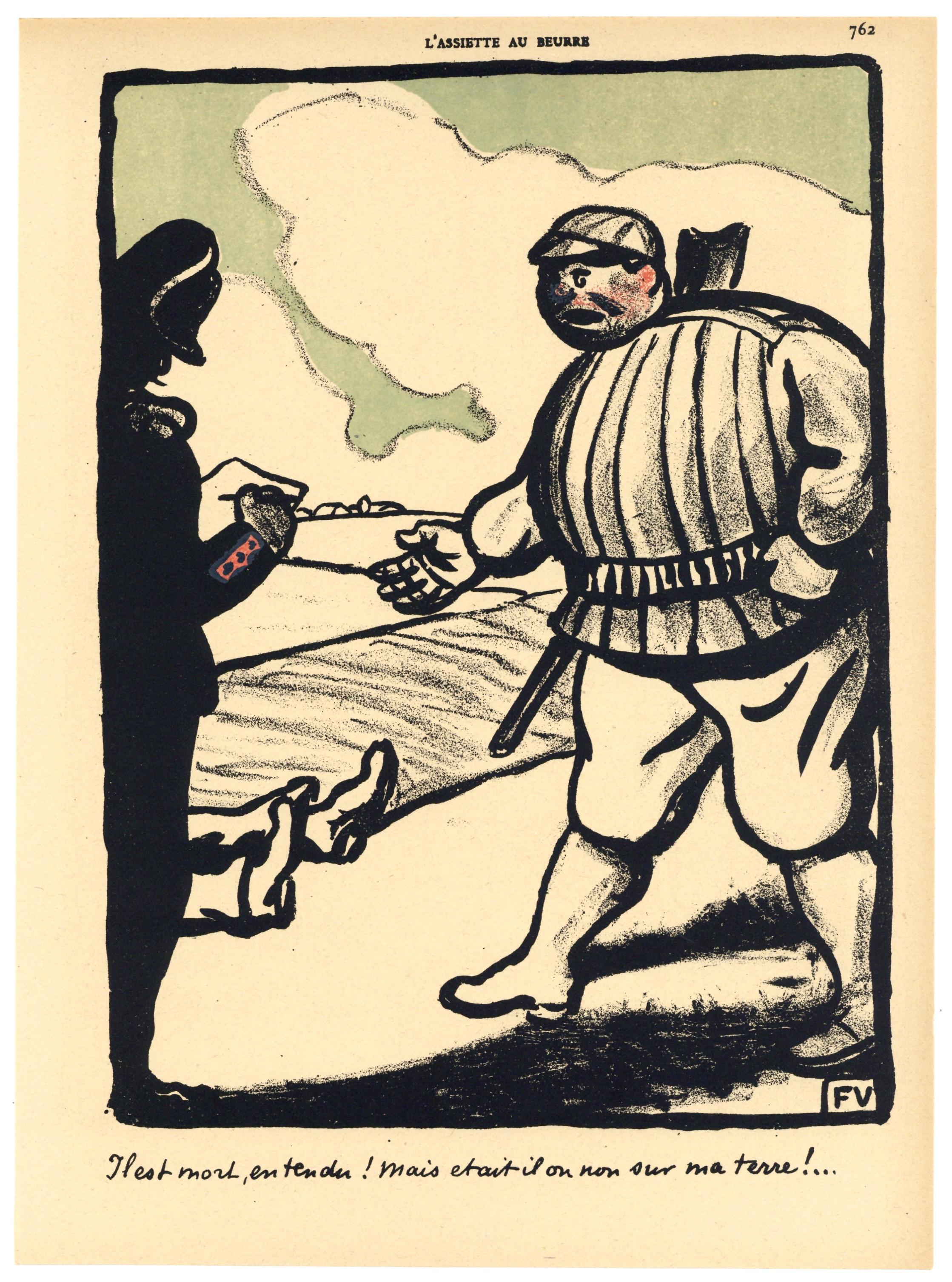 litografía original - Print de Félix Vallotton
