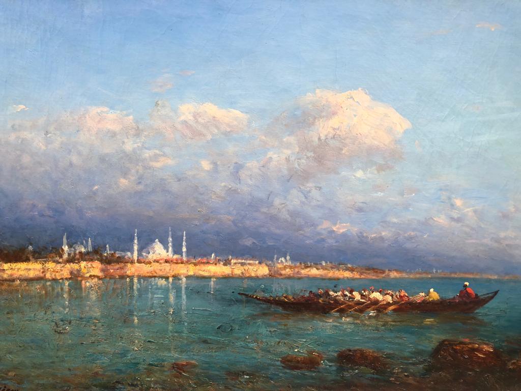 Felix ZIEM (Beaune 1821 - 1911 Paris)  

View of Constantinople  

oil on canvas 

Signed 'Ziem' (lower left) 

26.5 x 38.5 inches; 33.5 x 44.5 inches, inc. frame  

Provenance: Private Collection  No. 1469 in the catalogue raisonné by Anne Burdin -