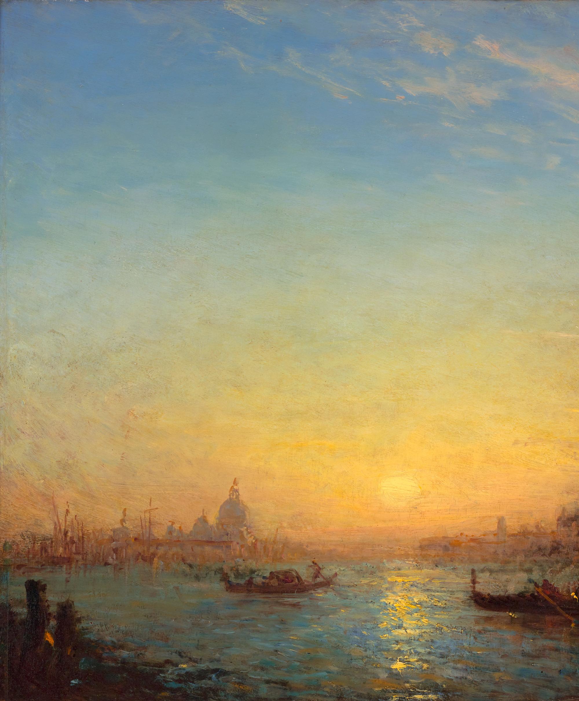 Coucher de Soleil, quai des Esclavons von Félix Ziem (Schule von Barbizon), Painting, von Felix Ziem