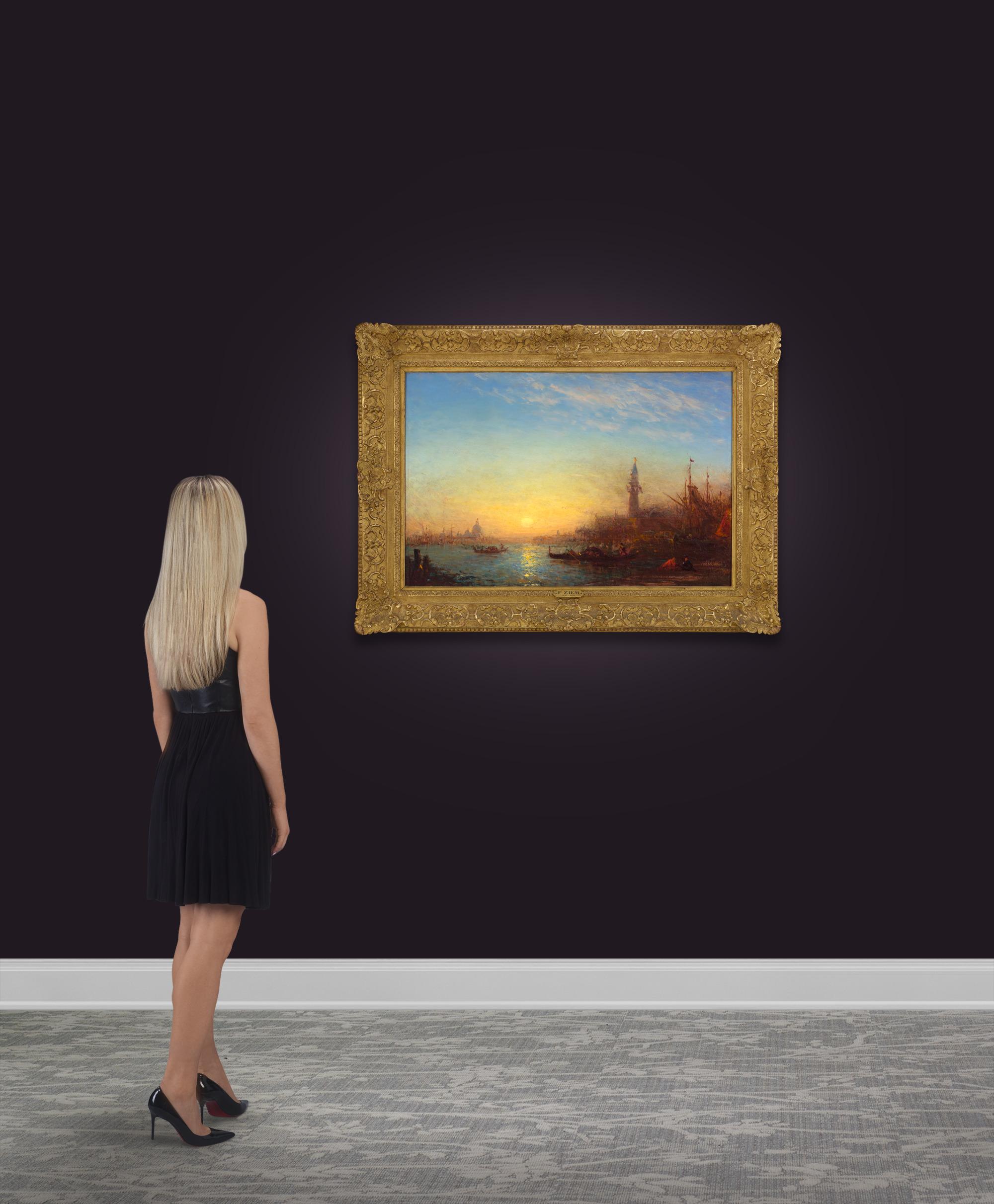 Coucher de Soleil, quai des Esclavons von Félix Ziem im Angebot 1