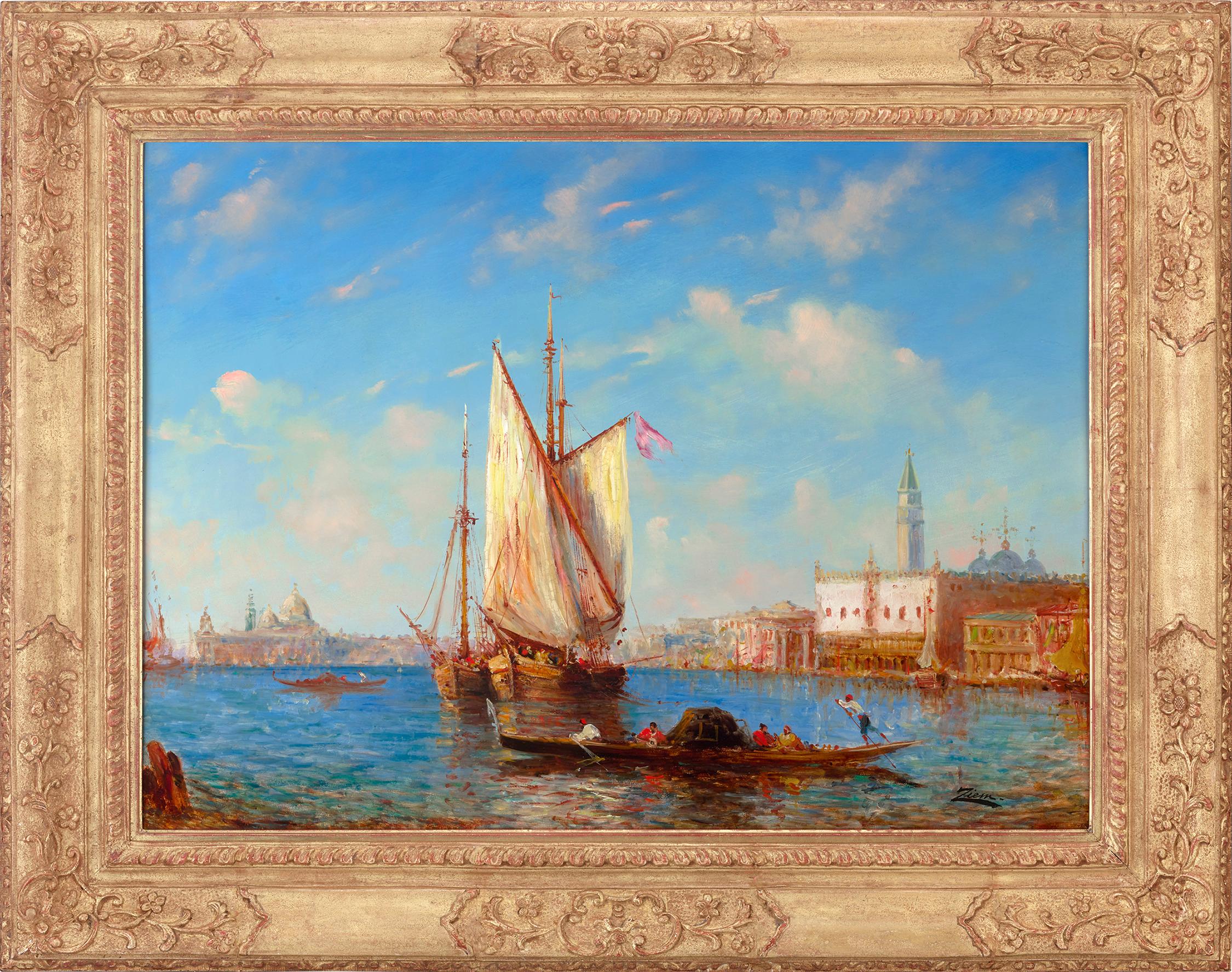 La Lagune, Venise by Félix-François Georges Ziem - Painting by Felix Ziem