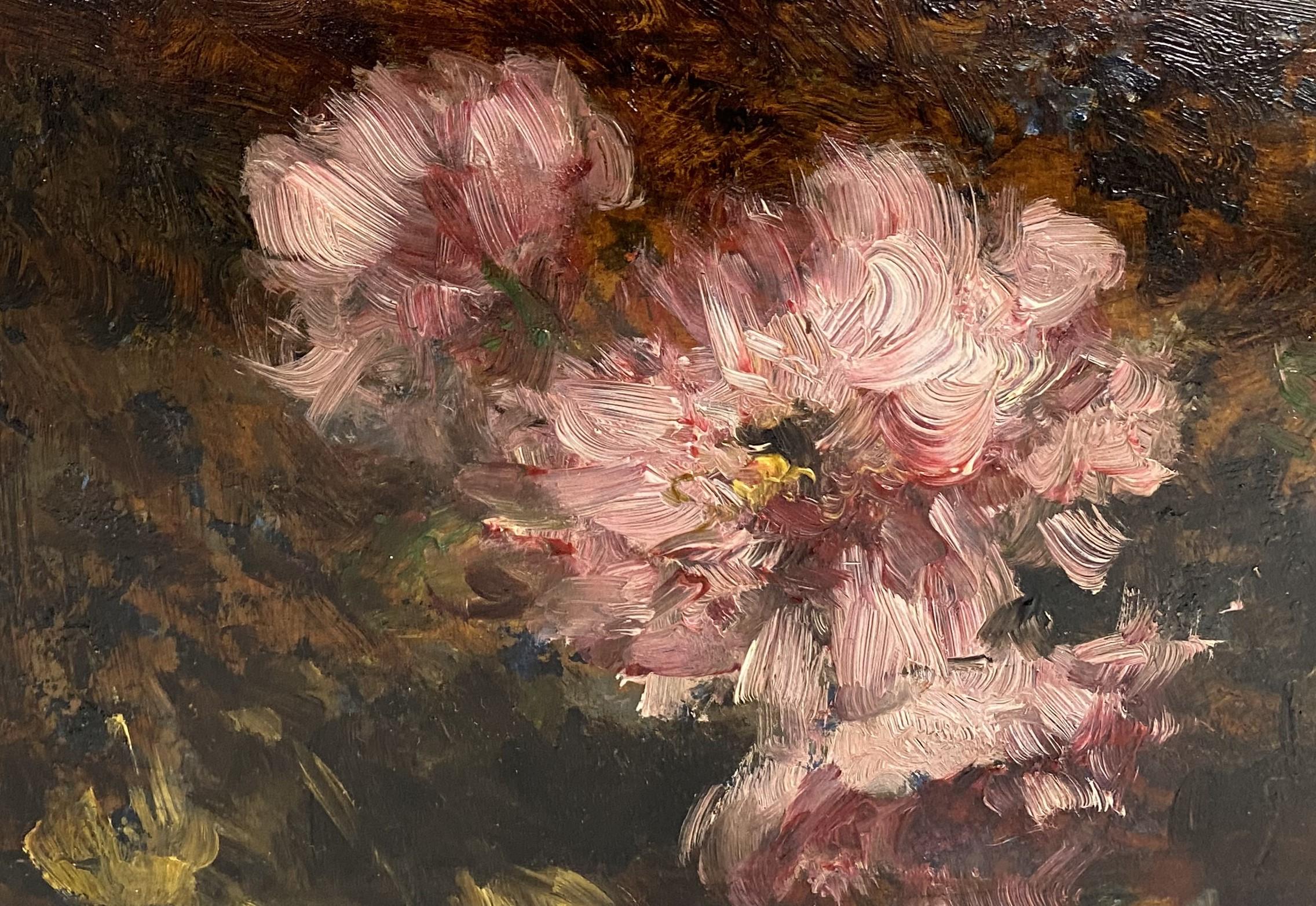 Peonies on a Palette - Impressionist Art by Felix Ziem