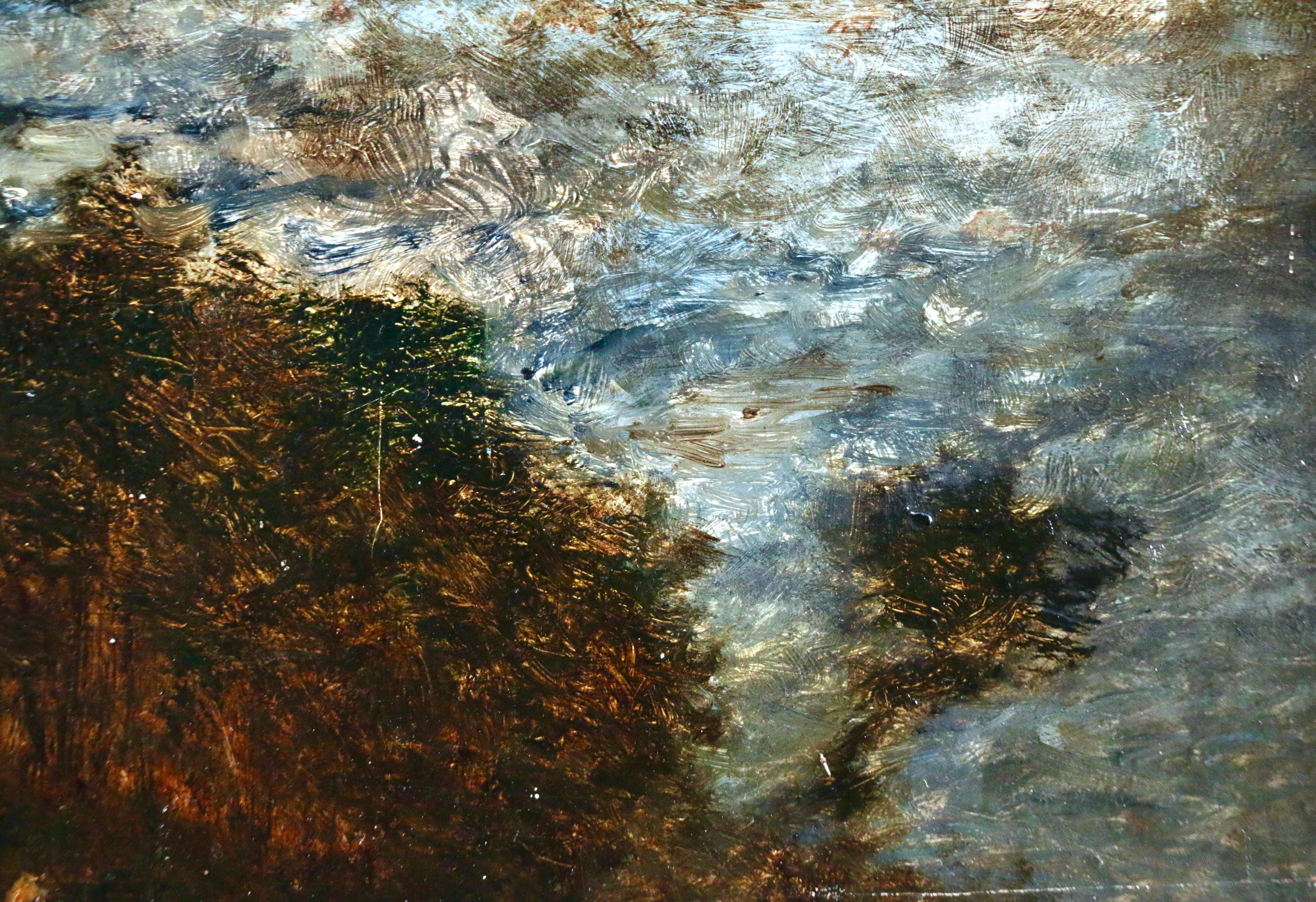 Soir de fête - 19th Century Oil, Figures on a Boat River Landscape by Felix Ziem 1
