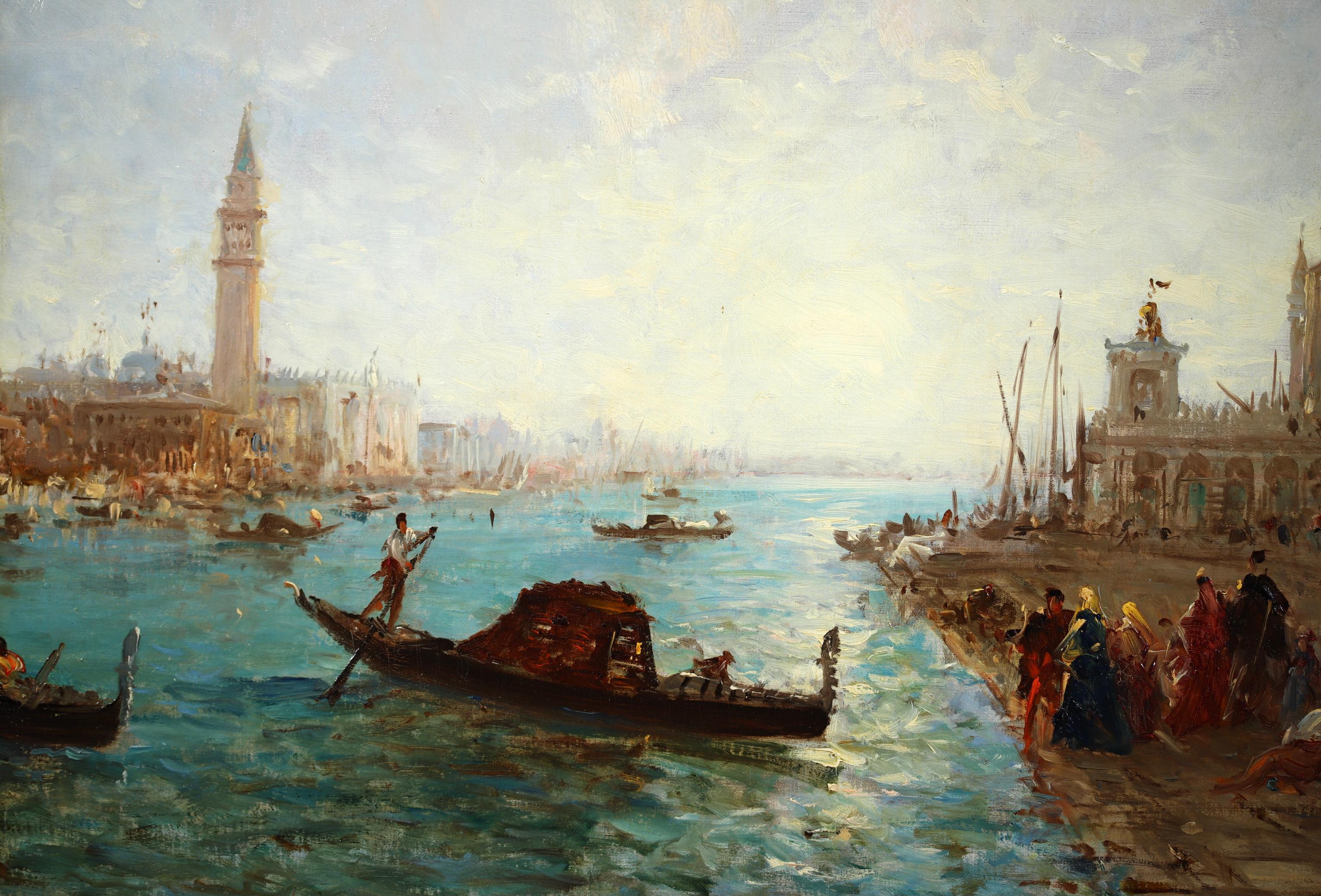 The Grand Canal - Orientalist Impressionist Landscape Oil Painting by Felix Ziem 1
