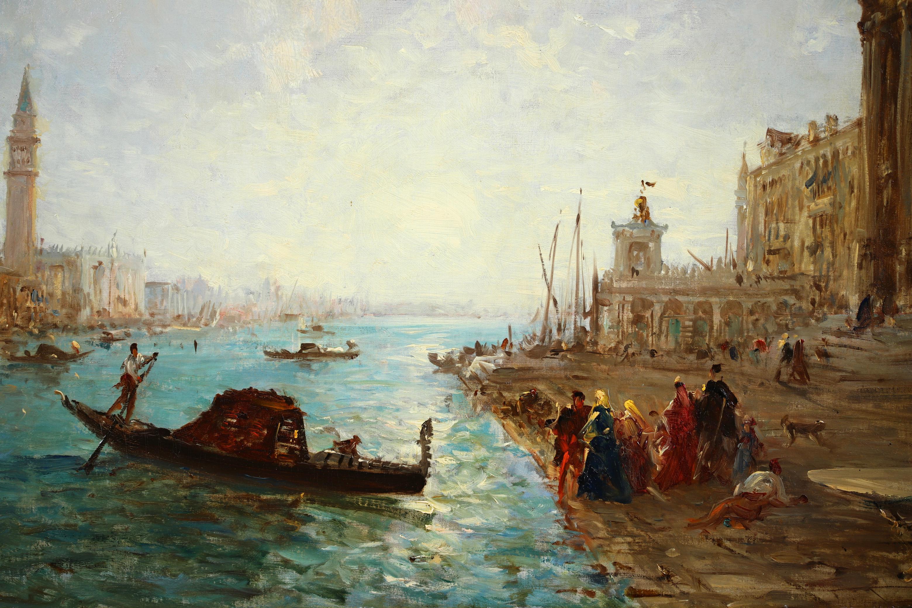 The Grand Canal - Orientalist Impressionist Landscape Oil Painting by Felix Ziem 2