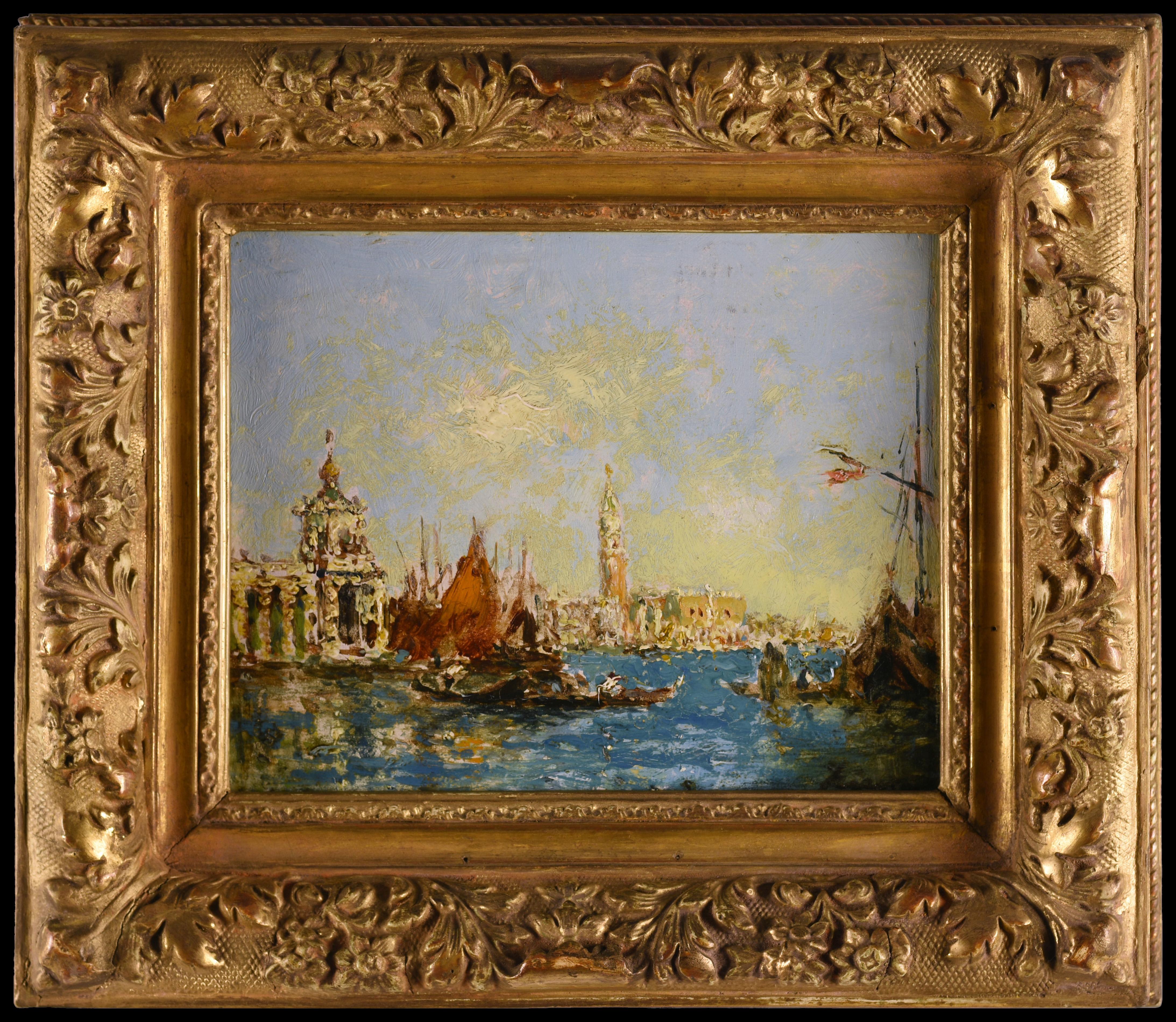 Felix Ziem Landscape Painting - View of Venice and the St Mark's Campanile from the Grand Canal painting