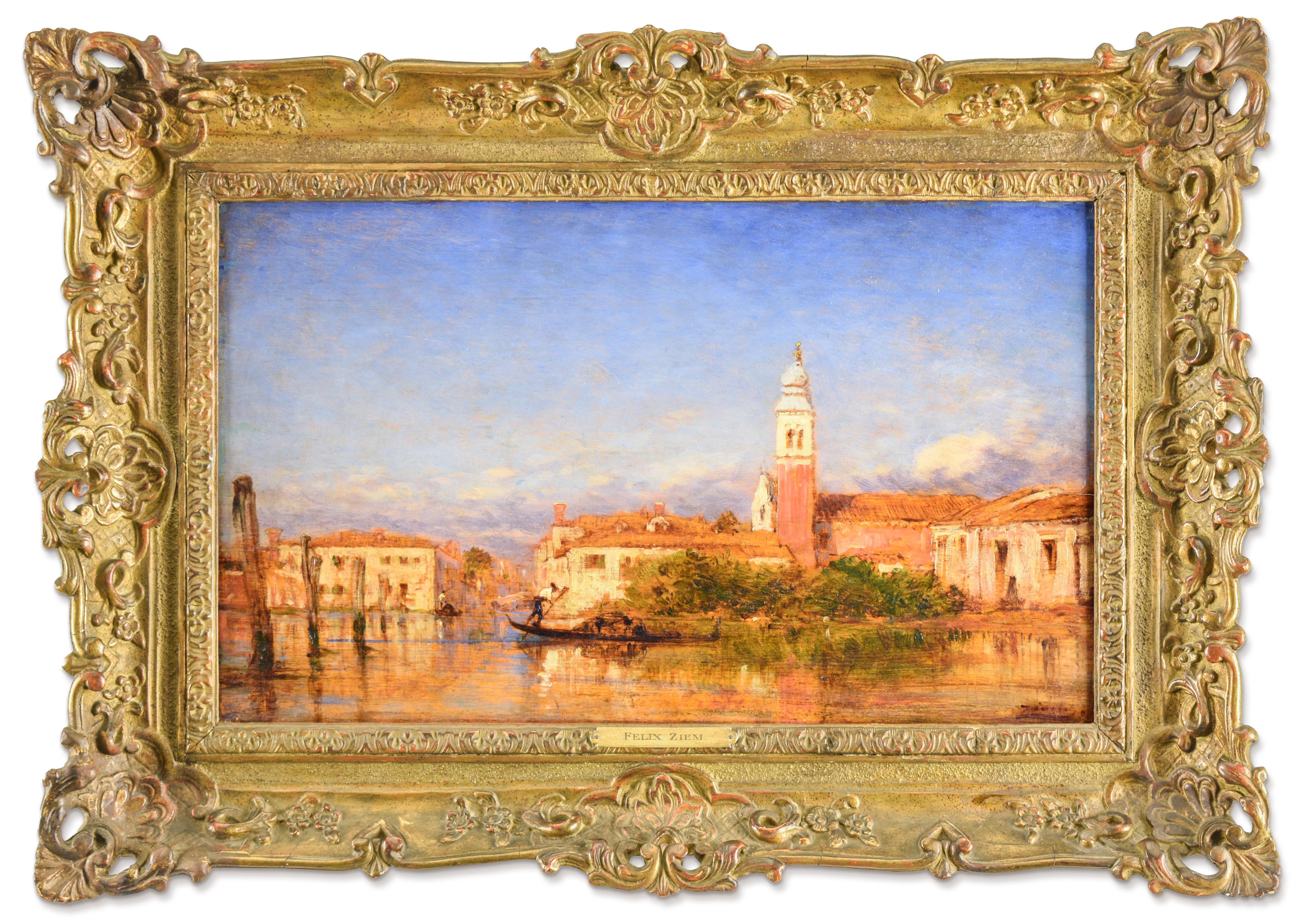 Felix Ziem Landscape Painting - View of Venice under the sun
