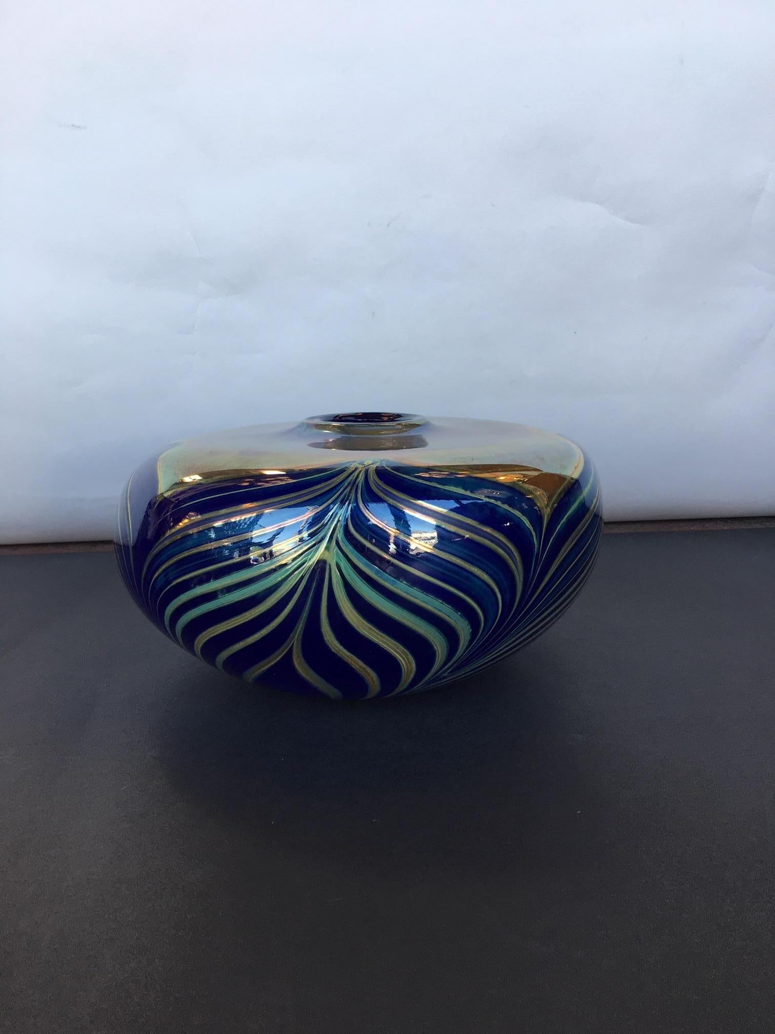 Art Deco Fellerman Art Glass Vase