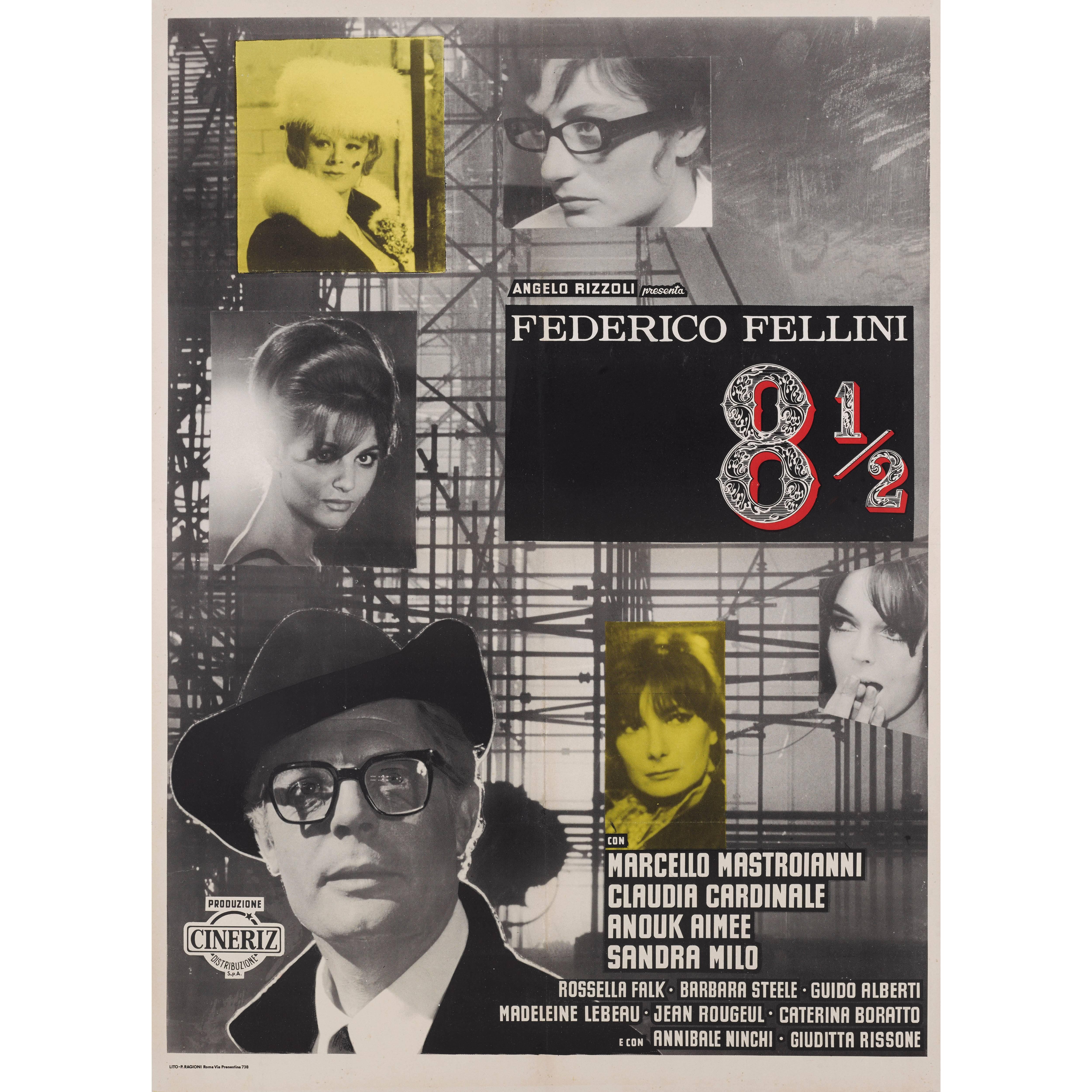 "Fellini 8½" Original Italian Film Poster