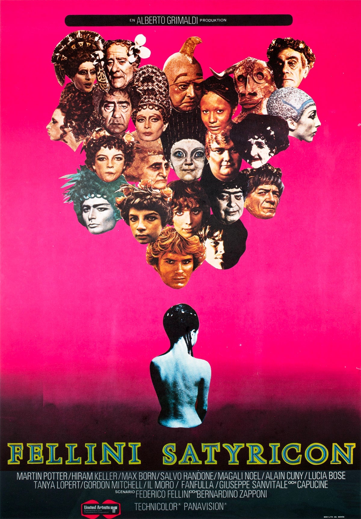 Fellini Satyricon 1969 Swedish Film Poster For Sale