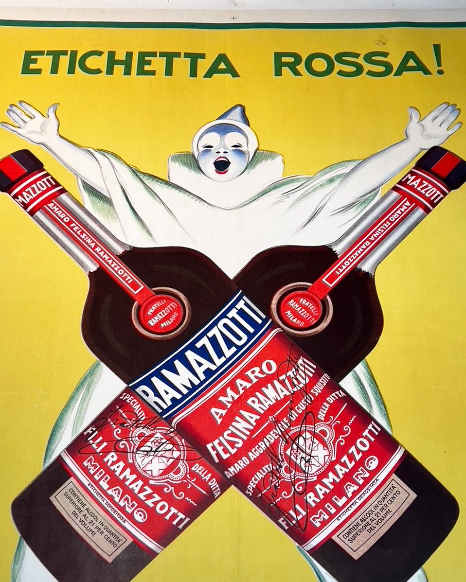 Felsina Ramazzotti 1926 Italian Alcohol Advertising Poster, Leonetto C For Sale 1