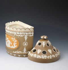 Felsparic Jasperware Bough or Crocus Pots Made by Daniel Steel, England, 1810