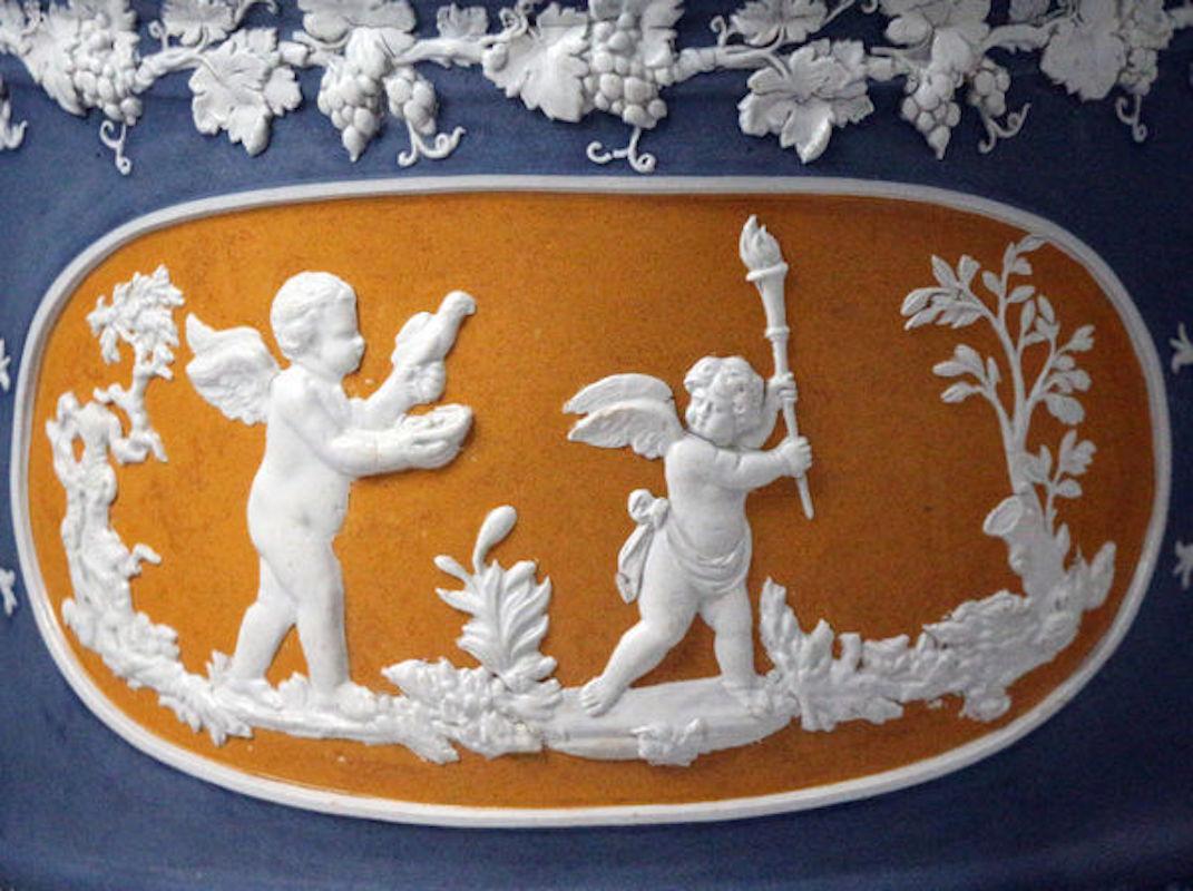 English Felsparic Jasperware Bough or Crocus Pots Made by Daniel Steel, England, 1810 For Sale