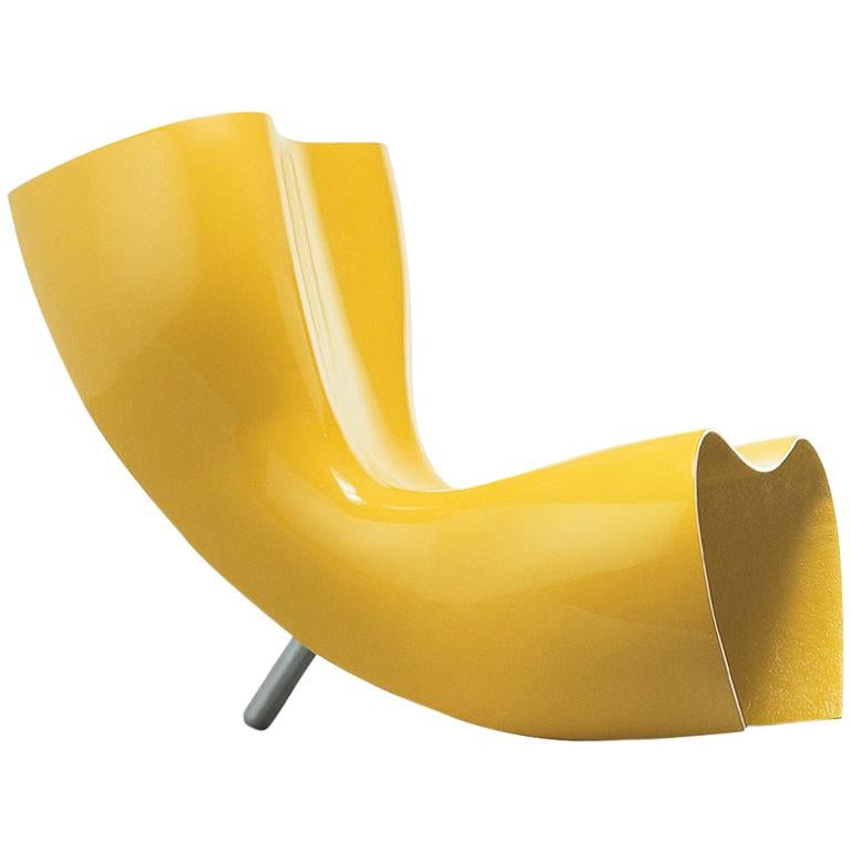 Felt Armchair by Marc Newson in Polished Lacquered Fiberglass For Sale