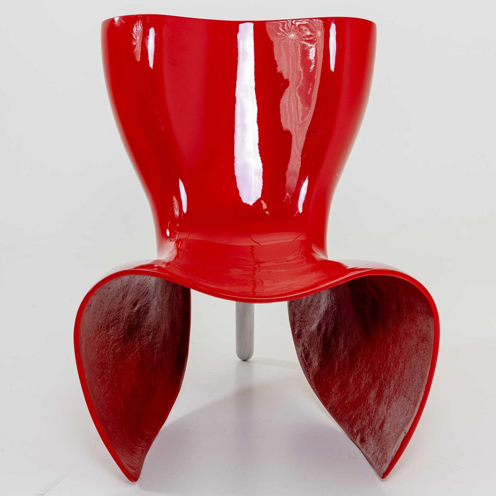 Felt Chair by Marc Newson for Cappellini, Italy designed in 1993 In Good Condition For Sale In New York, NY