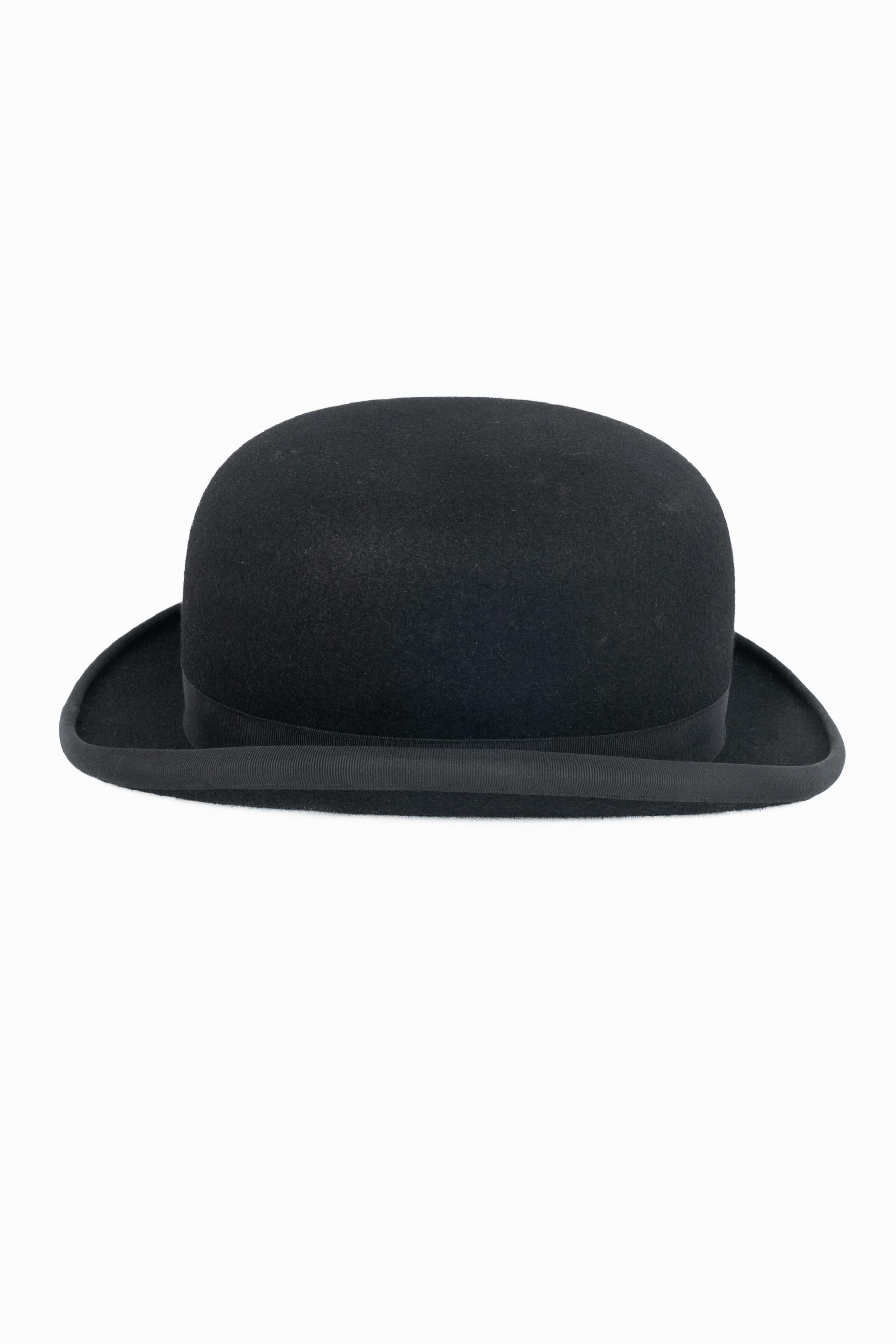 Marron felt derby hat en vente