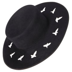 Felt Minimalist Hat Modern Accessories Stylish Fashion with Birds Circle Shadow