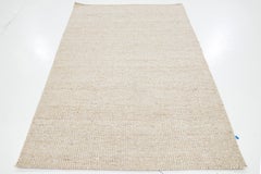Felted Handmade Beige  Wool Rug Modern Organic by Apadana