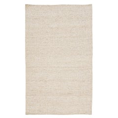 Felted Handmade Beige  Wool Rug Modern Organic by Apadana
