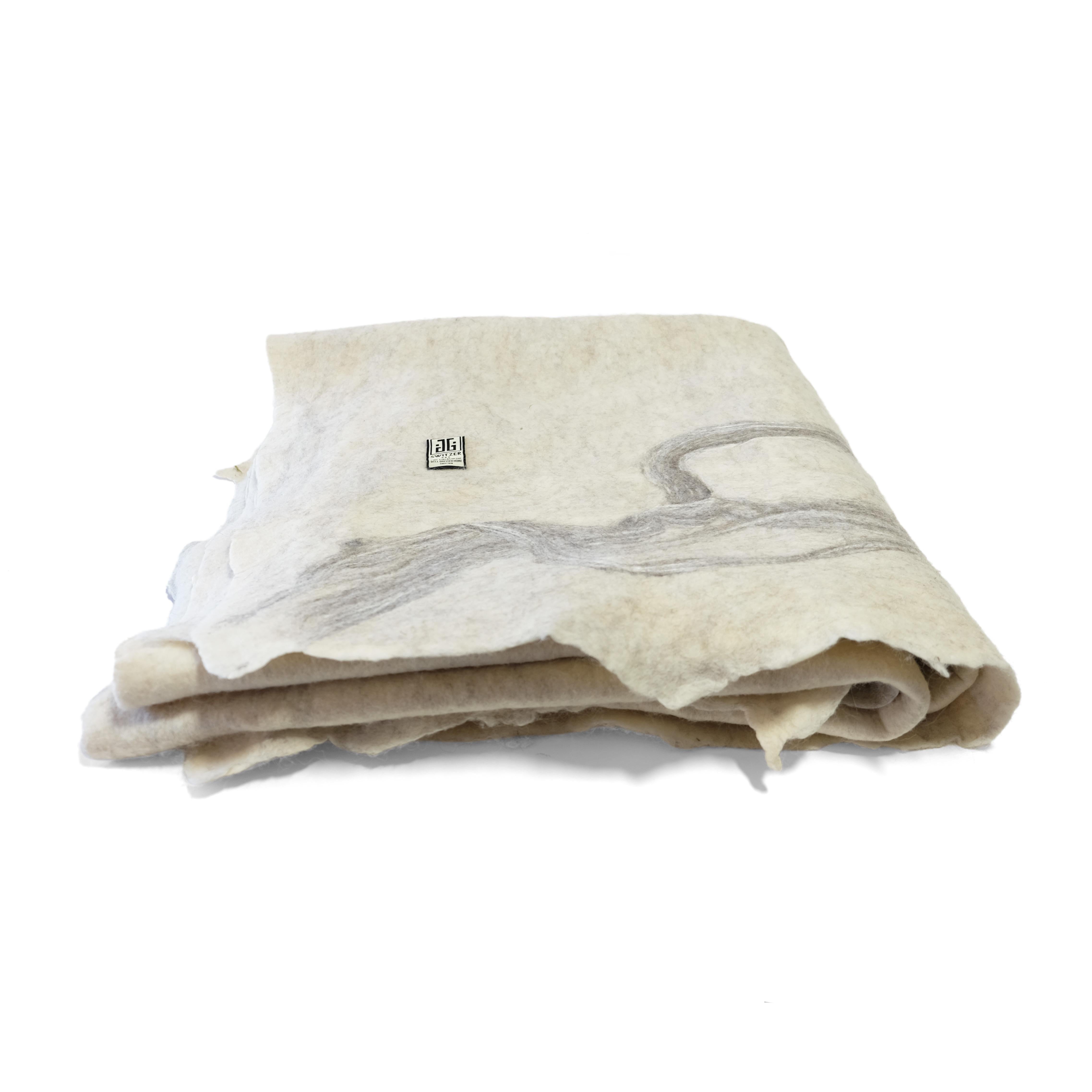 American Felted Wool BED COVERLET by JG SWITZER For Sale