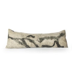 Felted Wool Grey Wensleydale Body Pillow - Heritage Sheep Collection