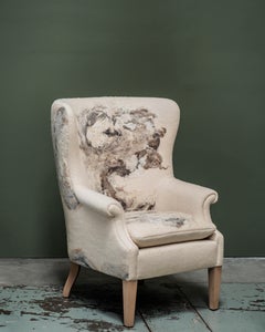 Felted Wool JG SWITZER Empire Wingback Chair