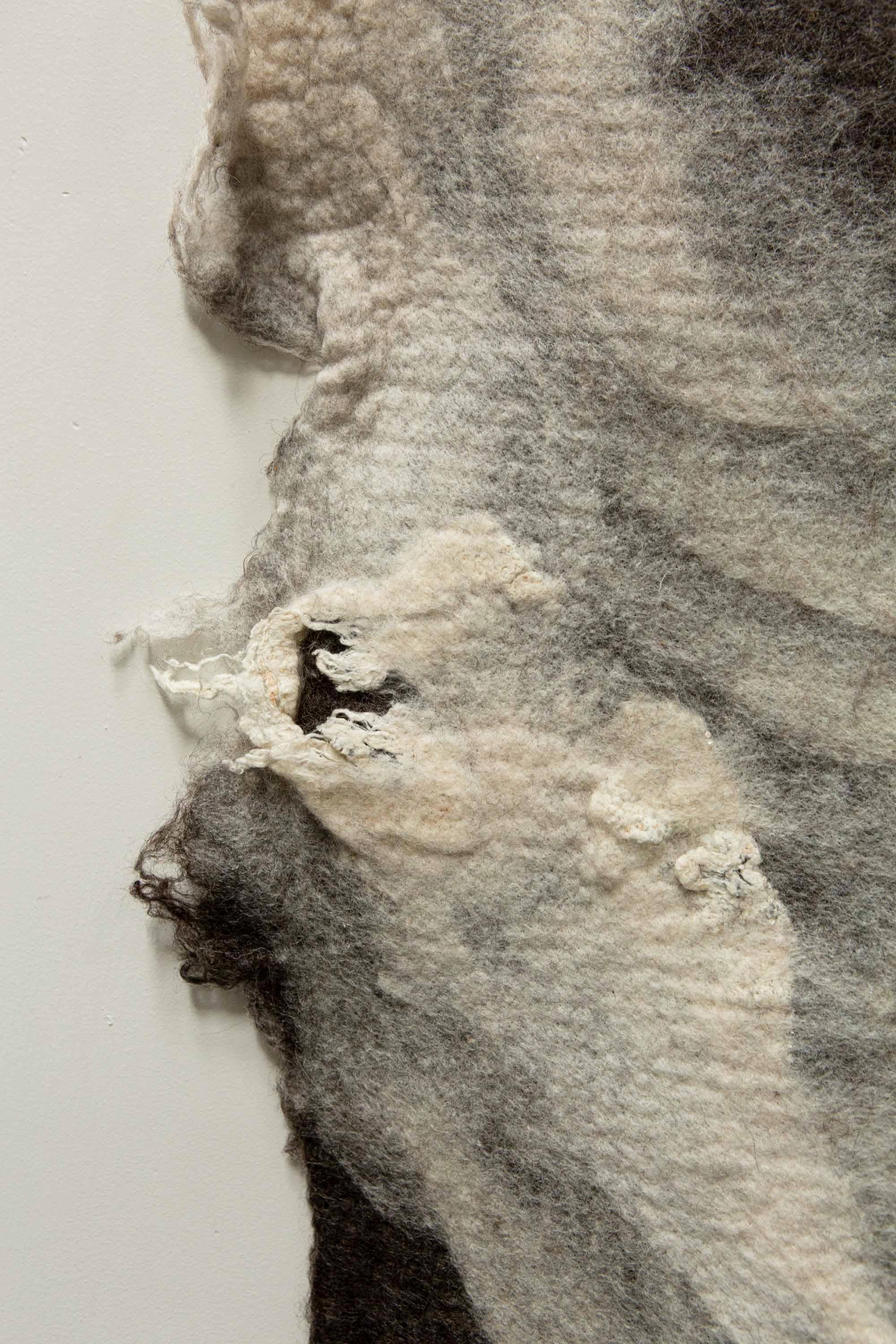 Felted Wool Wall Art by JG Switzer, Sheep Dream #1 In New Condition For Sale In Sebastopol, CA