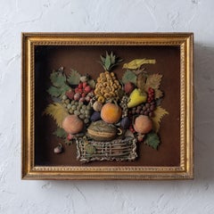 Cesto di frutta in feltro, XIX secolo