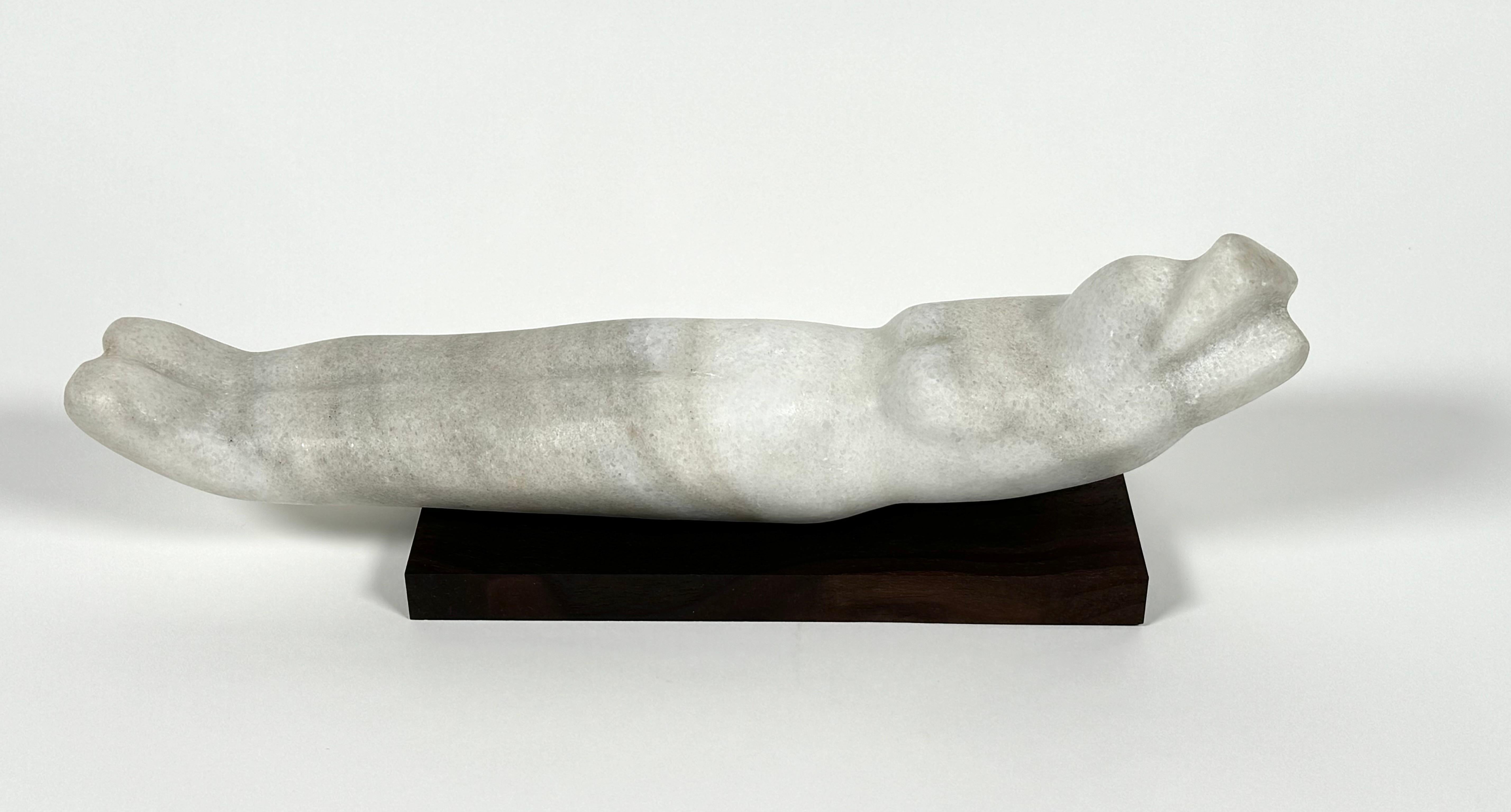 Late 20th Century Female Abstract Figurative Sculpture in Marble For Sale