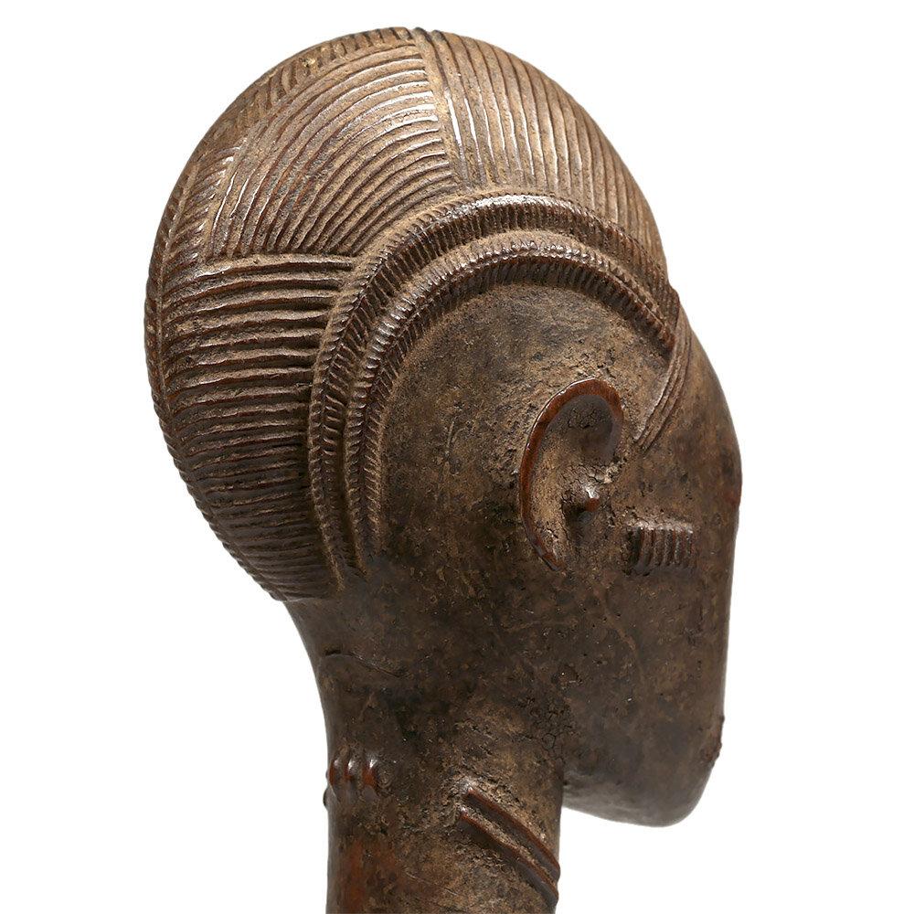 Beaded 1st Half 20th Century Female Baule Figure, Ivory Coast, Africa