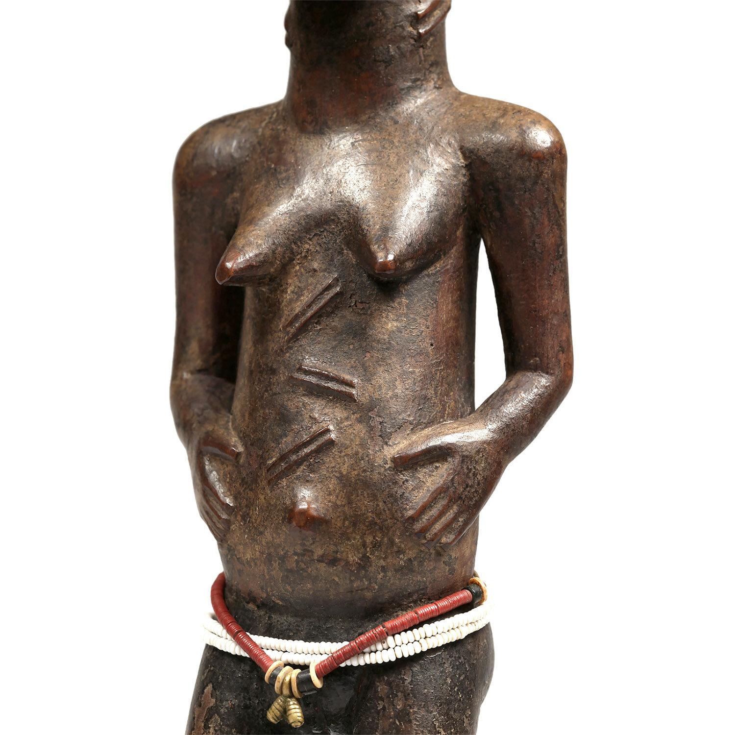 1st Half 20th Century Female Baule Figure, Ivory Coast, Africa In Good Condition In Point Richmond, CA
