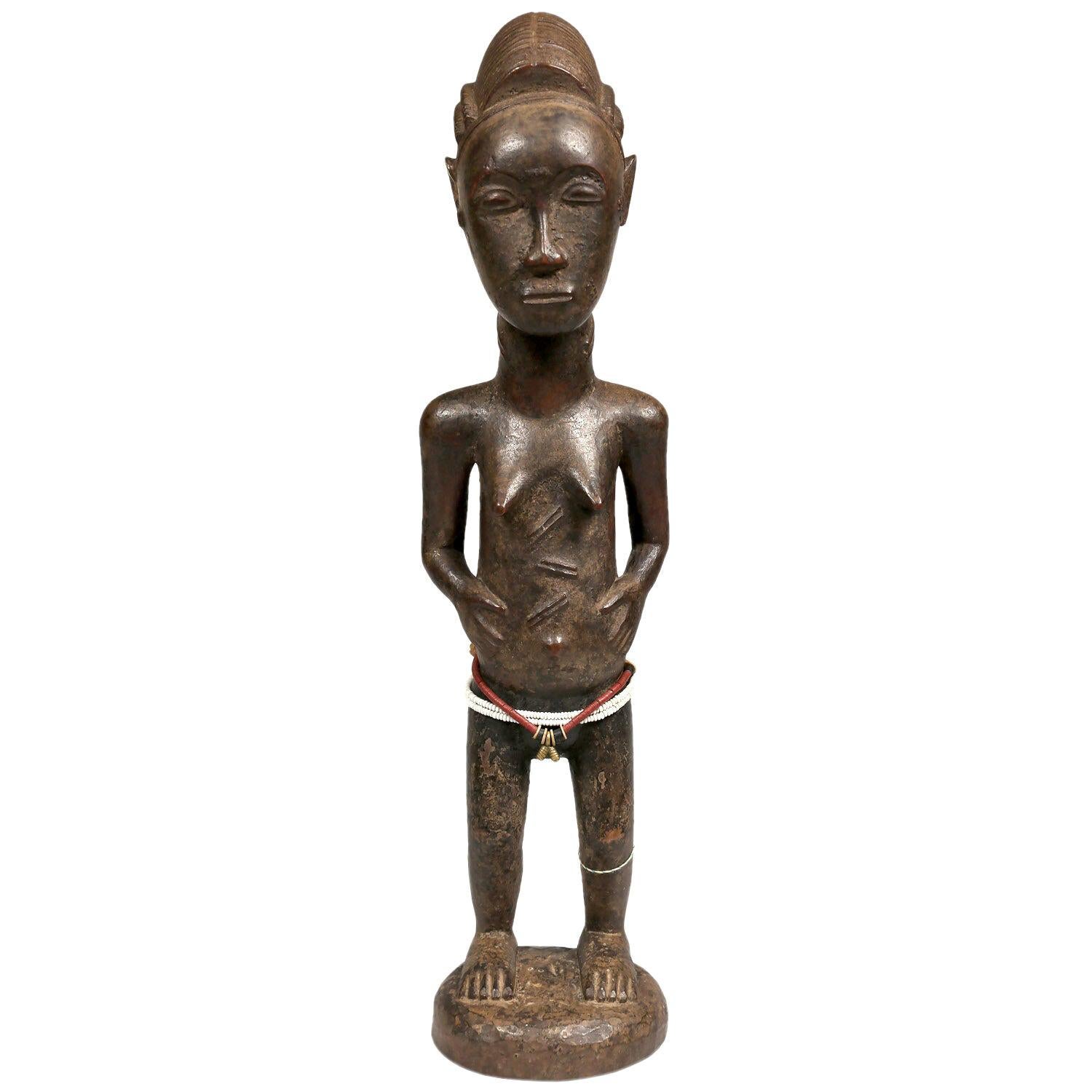 1st Half 20th Century Female Baule Figure, Ivory Coast, Africa