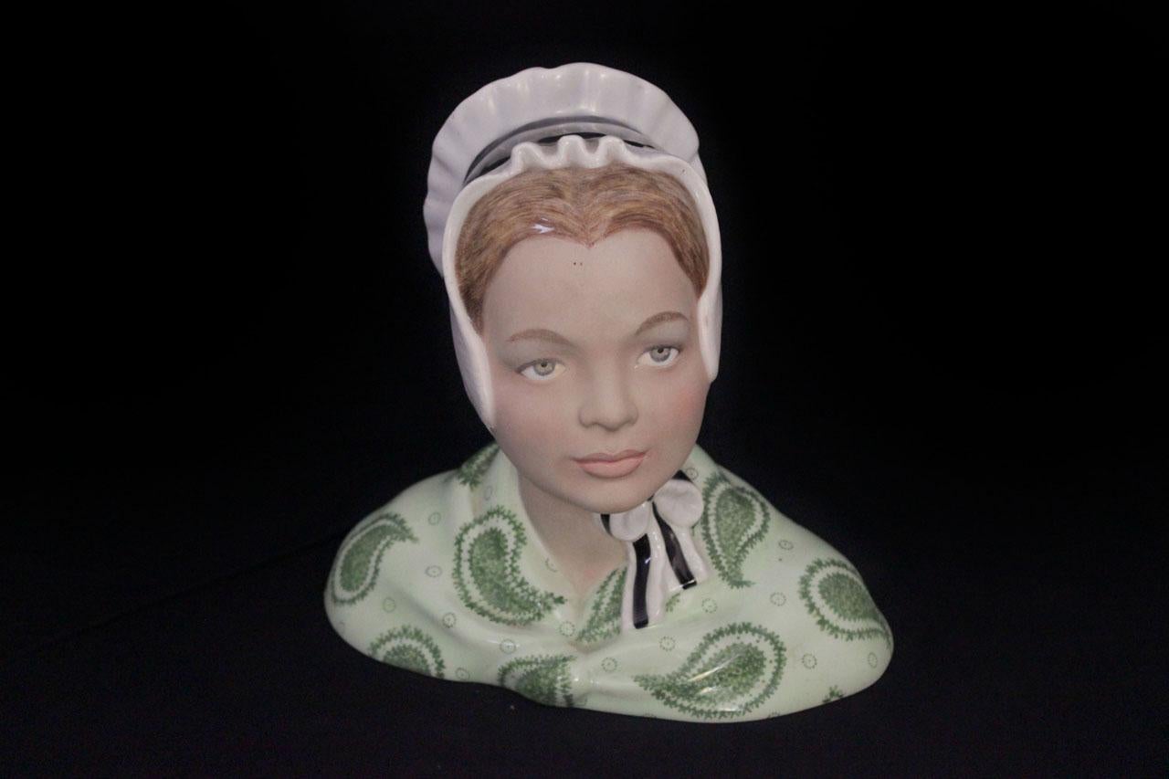 Italian Female Bust by Bigi Torino, 1940s For Sale