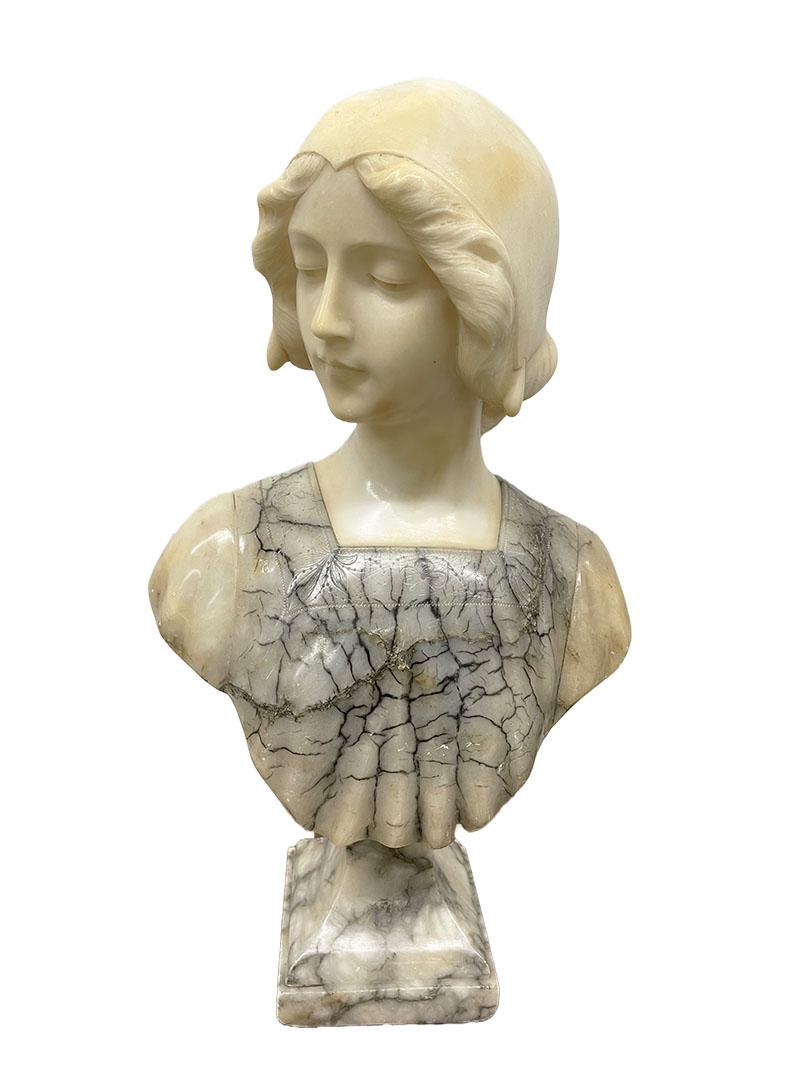 Female Bust by Gustave Van Vaerenbergh, Belgium, ca 1900 For Sale 4