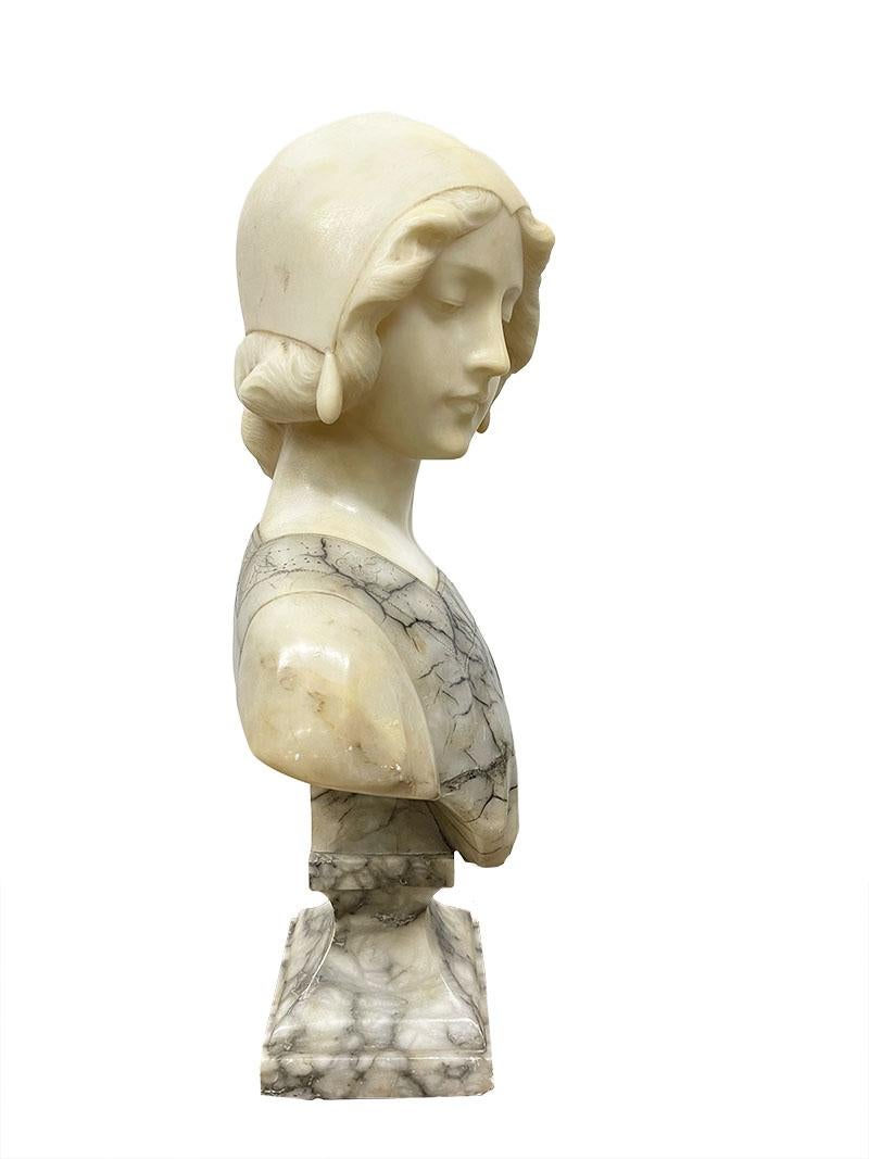 Female Bust by Gustave Van Vaerenbergh, Belgium, ca 1900 For Sale 5