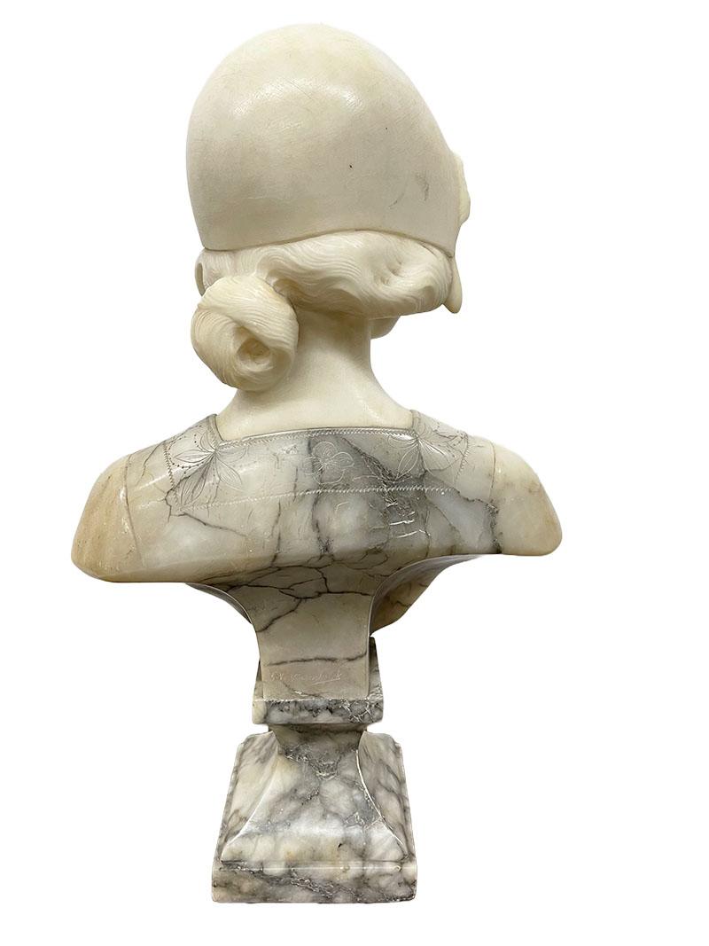 Female Bust by Gustave Van Vaerenbergh, Belgium, ca 1900 For Sale 6