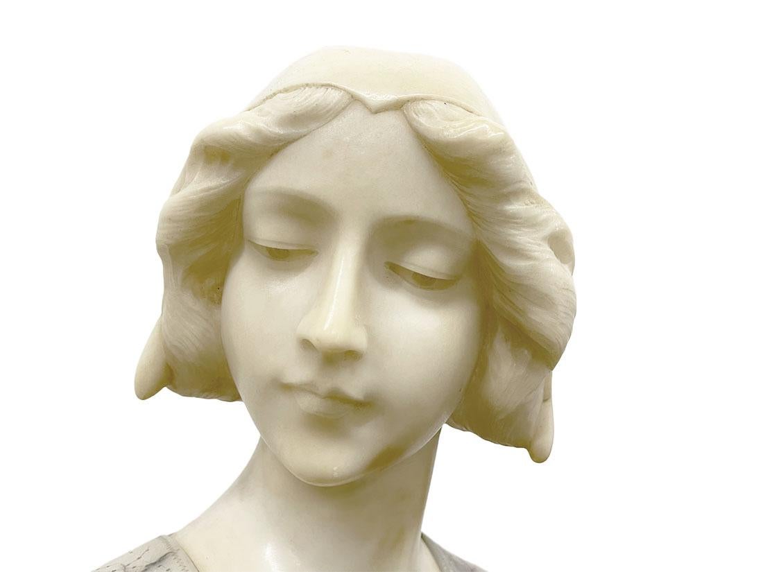 Female Bust by Gustave Van Vaerenbergh, Belgium, ca 1900 For Sale 2