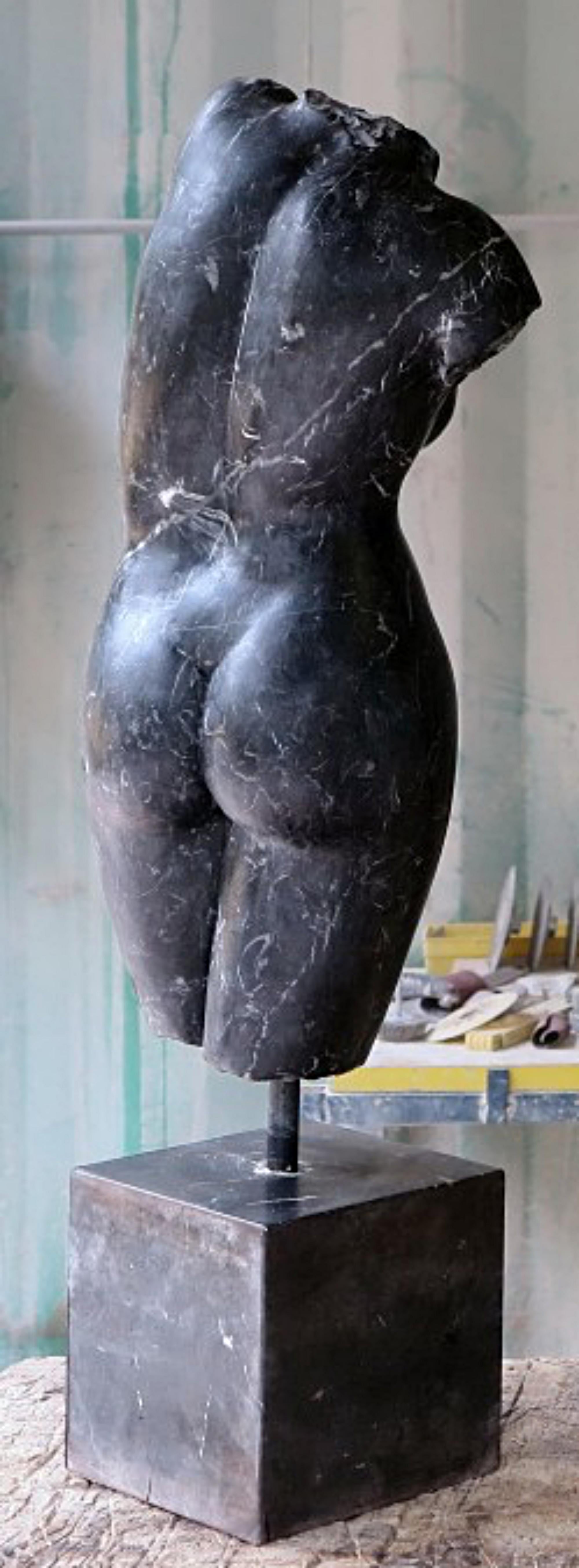 Frauenbüste, römische Venus aus schwarzem Marmor, frühes 20. Jahrhundert (Moderne) im Angebot