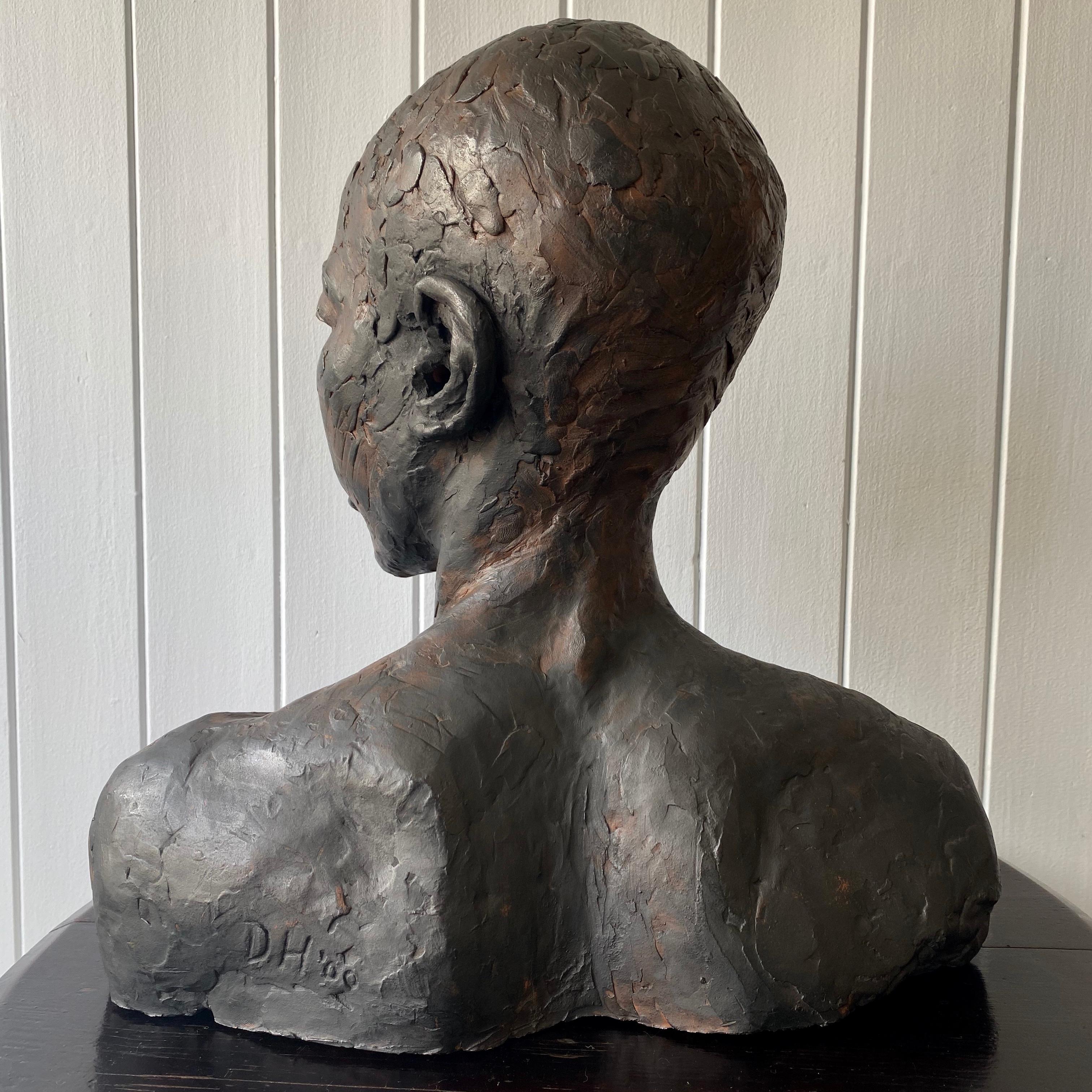 Hand-Crafted Female Bust Sculpture For Sale