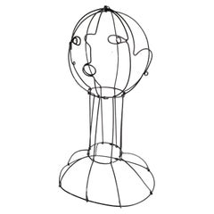 Busto femenino Escultura de alambre