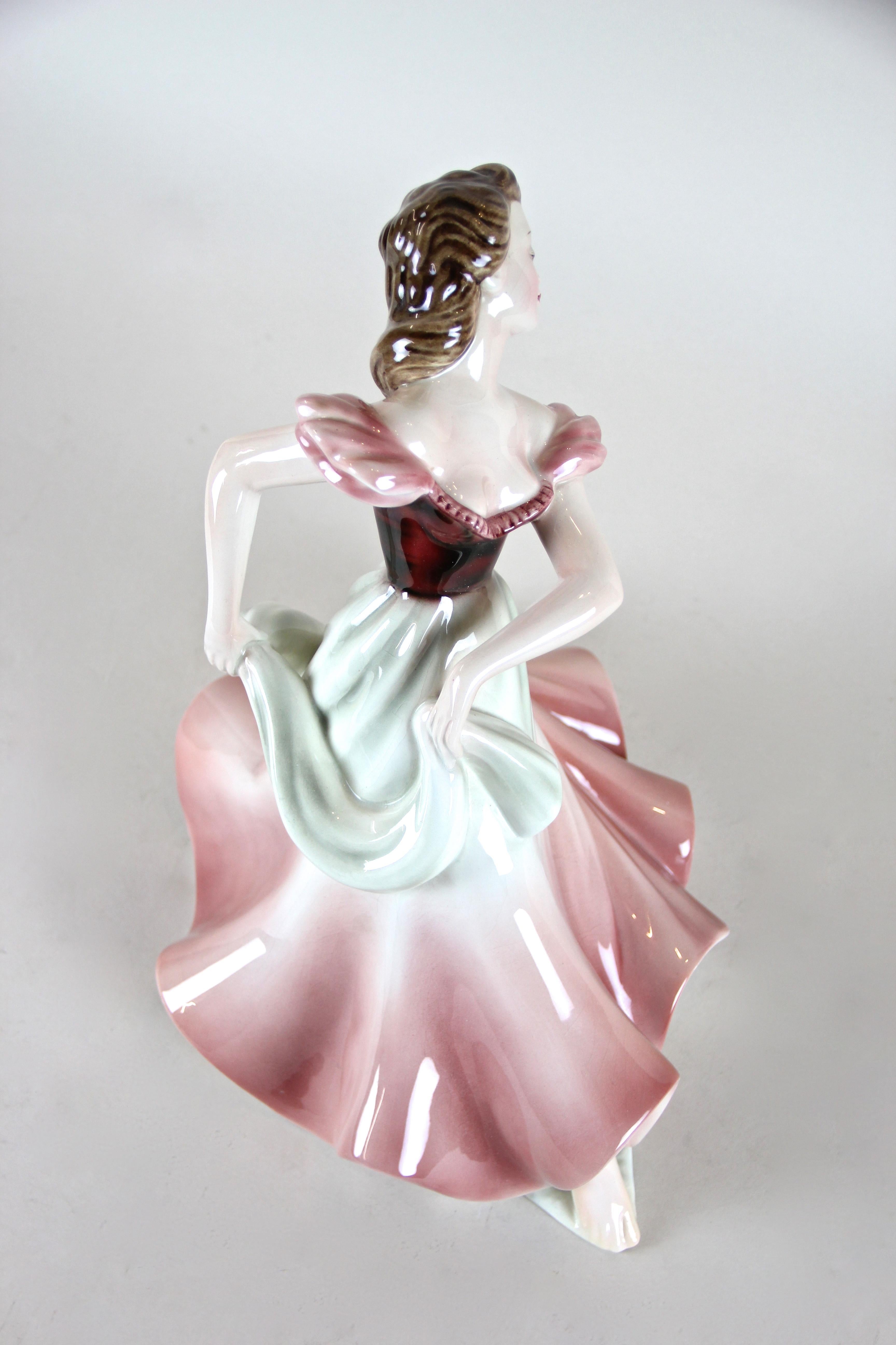 Female Dancer Sculpture by Keramos Vienna Art Deco, Austria, circa 1925 8