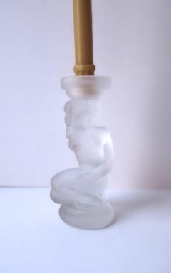 Female Sculpture Candlestick Holder after Lalique Art Nouveau