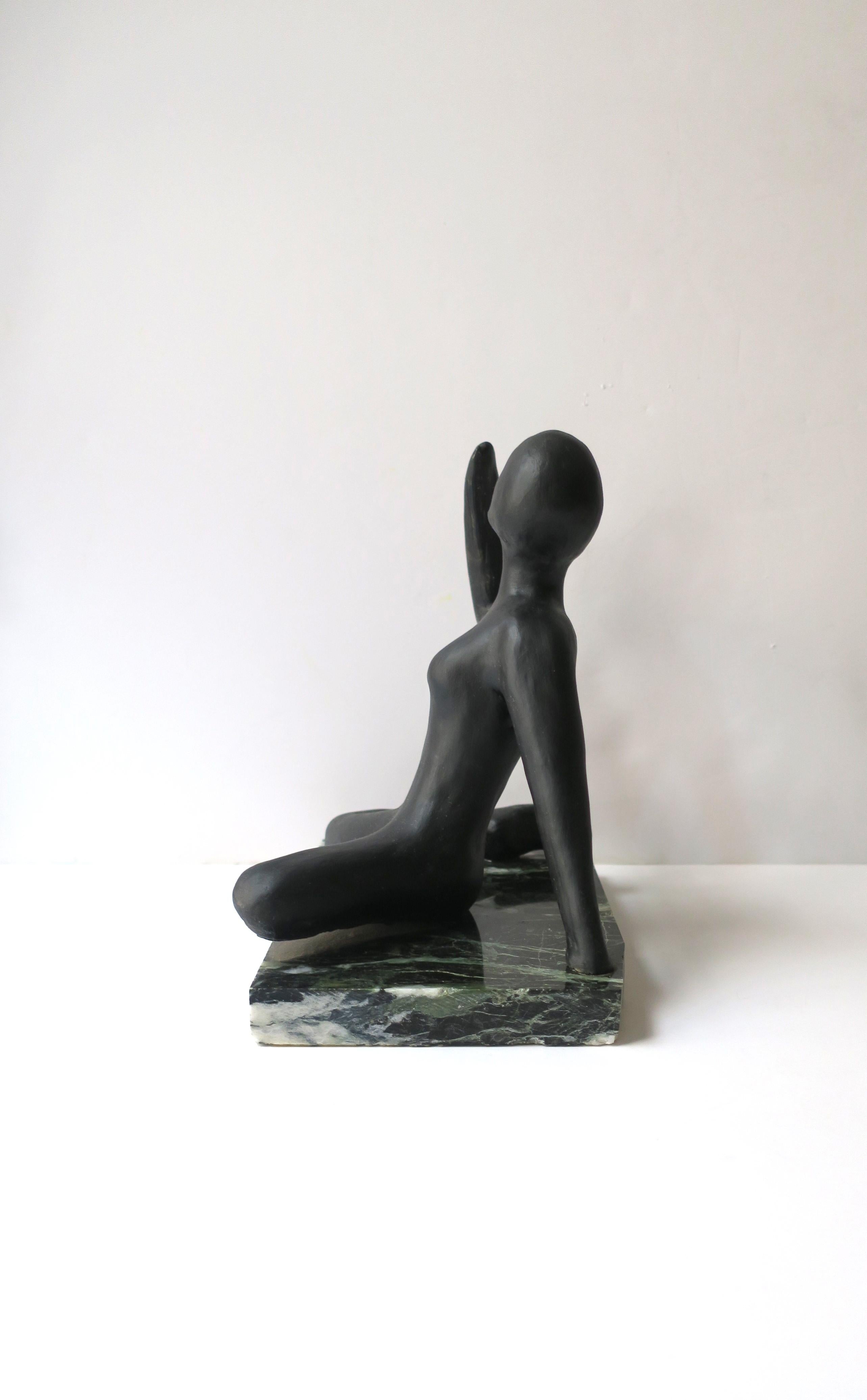 Female Figurative Sculpture on Marble Base For Sale 1
