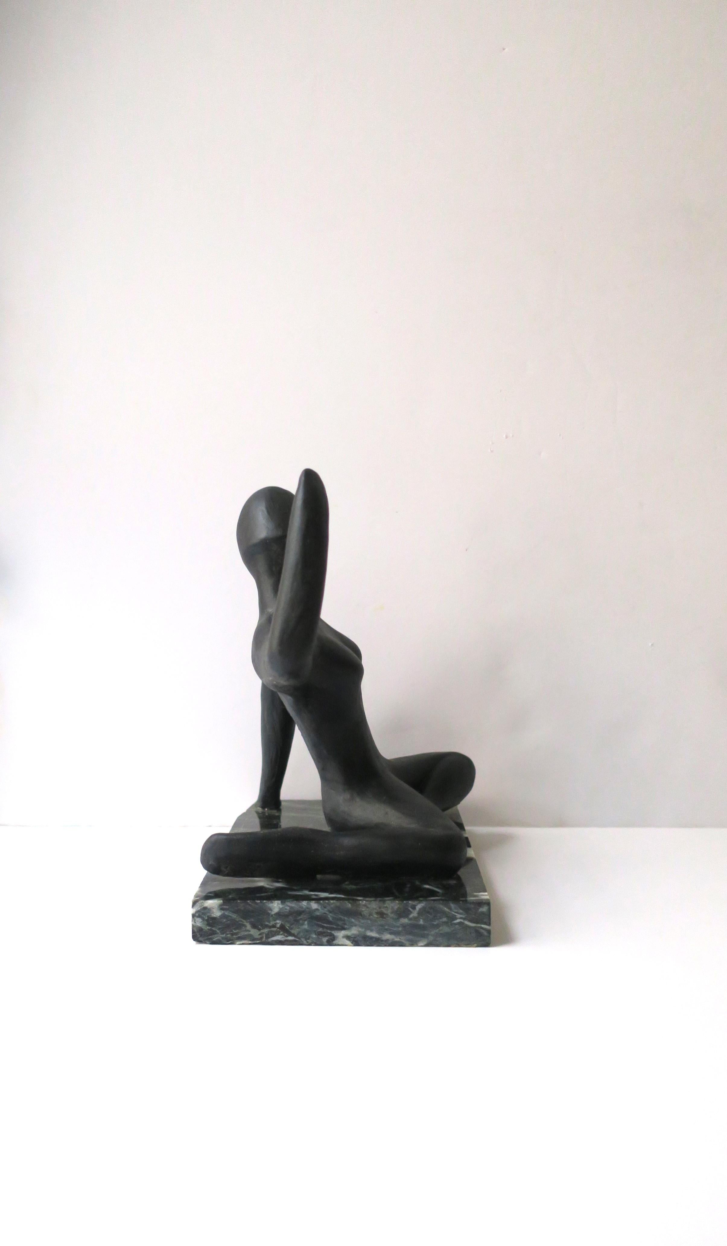 Female Figurative Sculpture on Marble Base For Sale 3